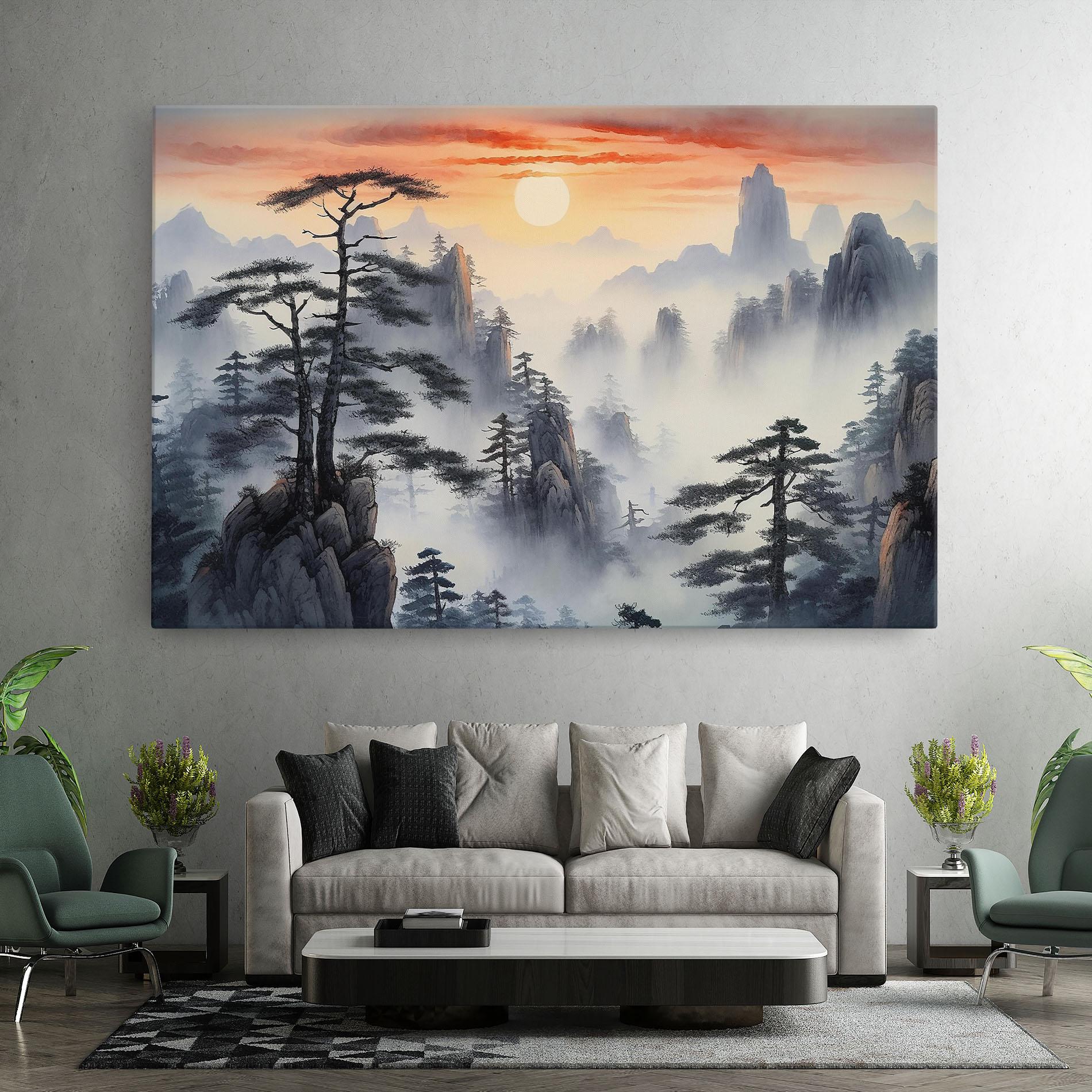 Vászonkép Fog Trees mockup 7