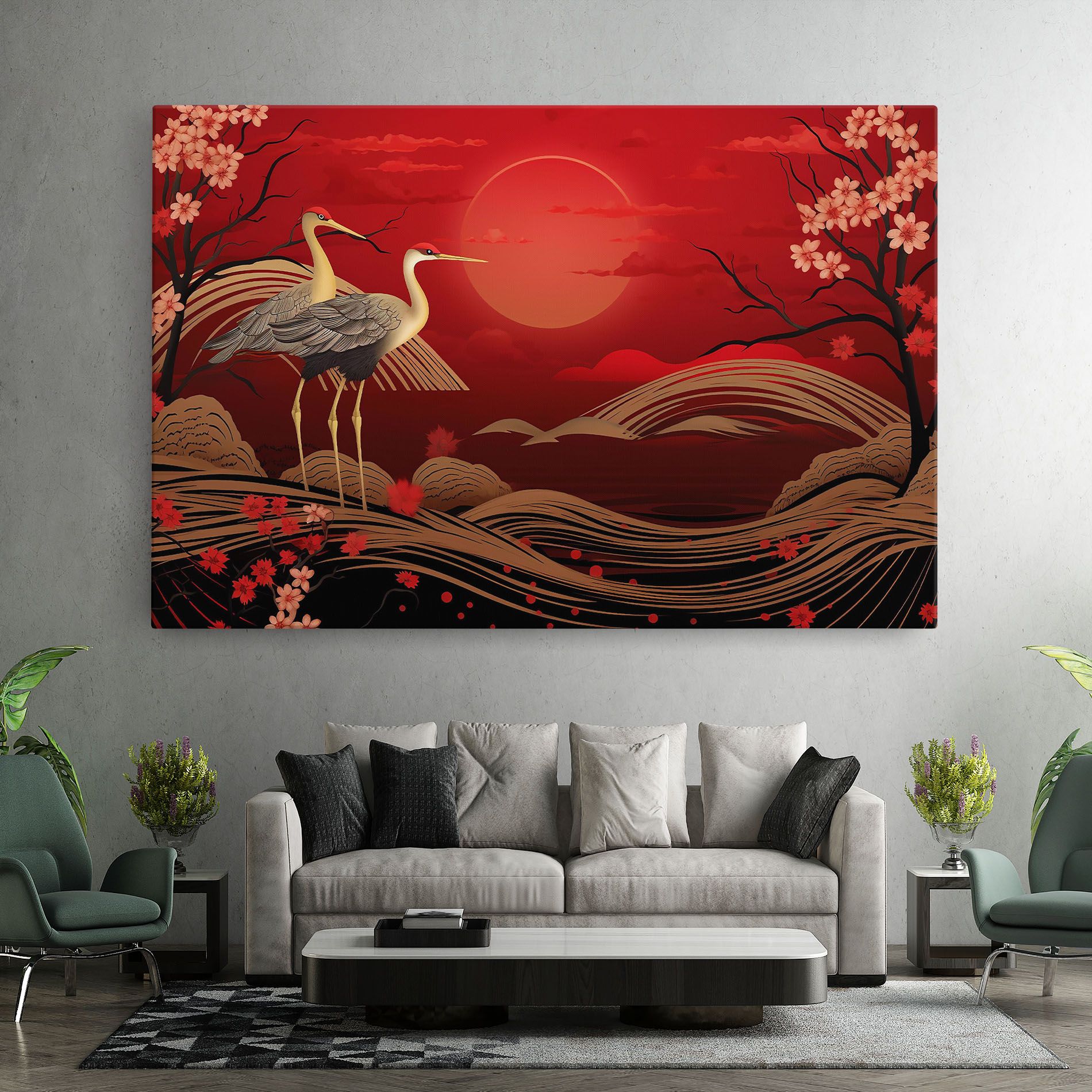 Gold Landscape Painting mockup 7