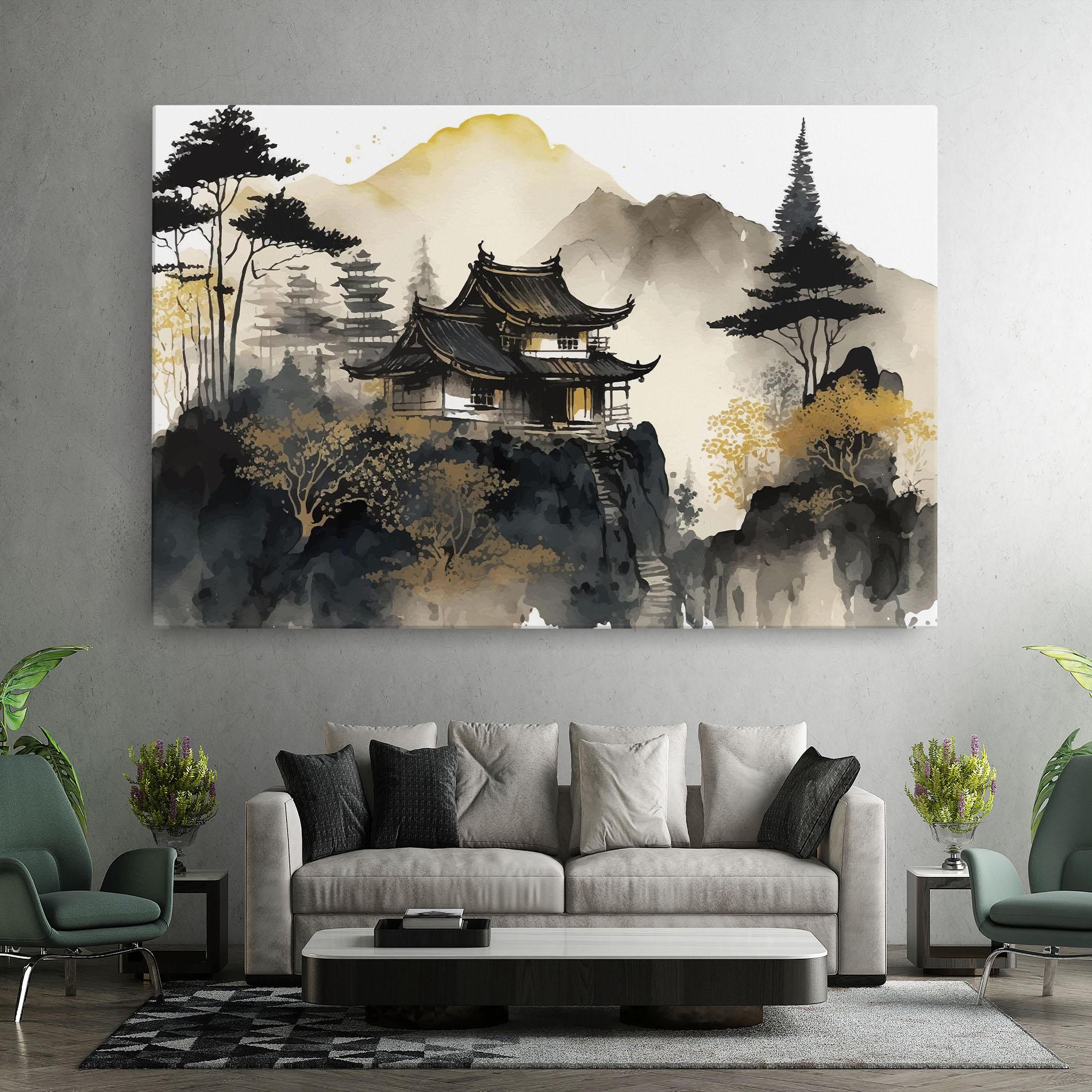 Vászonkép Japanese Temple mockup 7