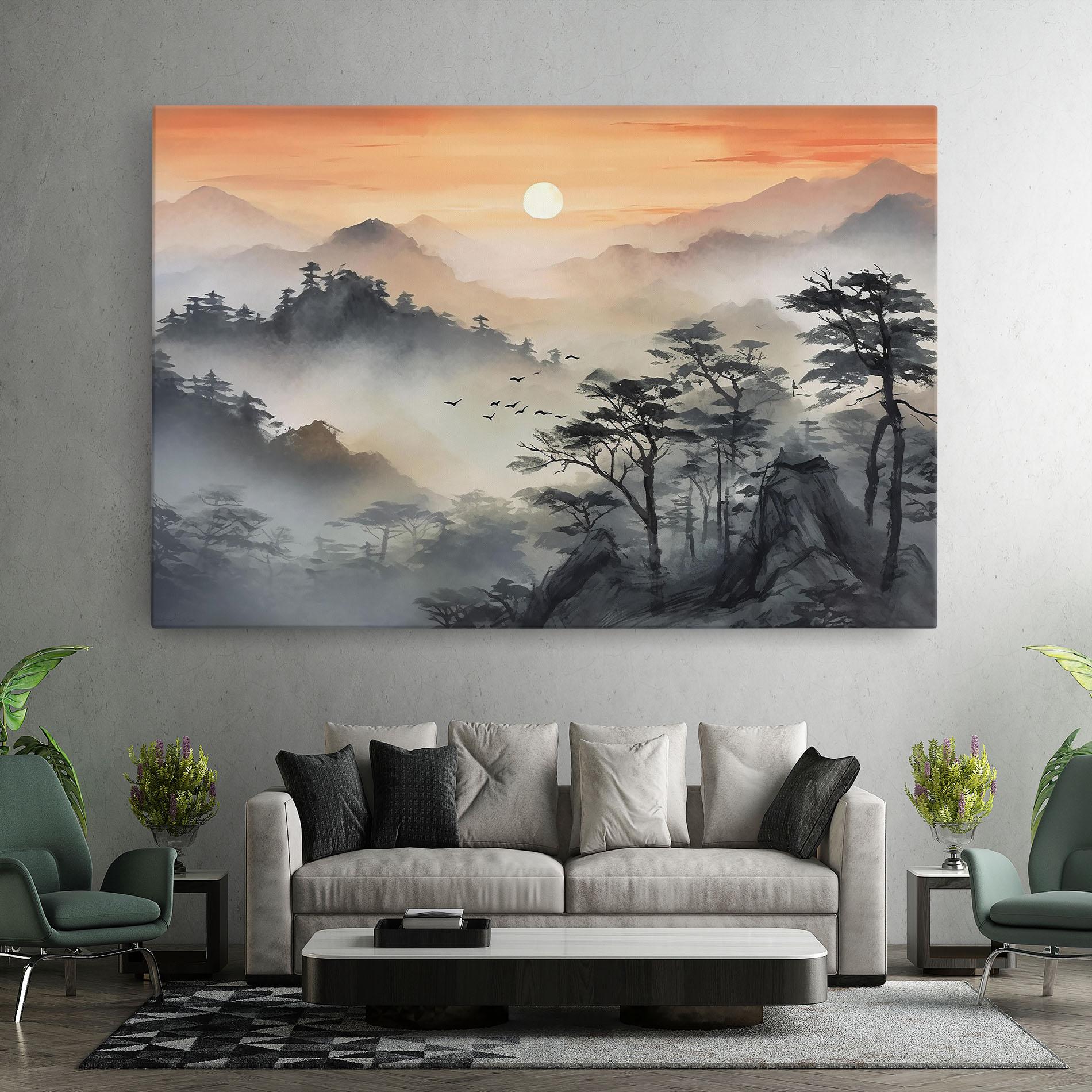 Vászonkép Sunset Fog mockup 7