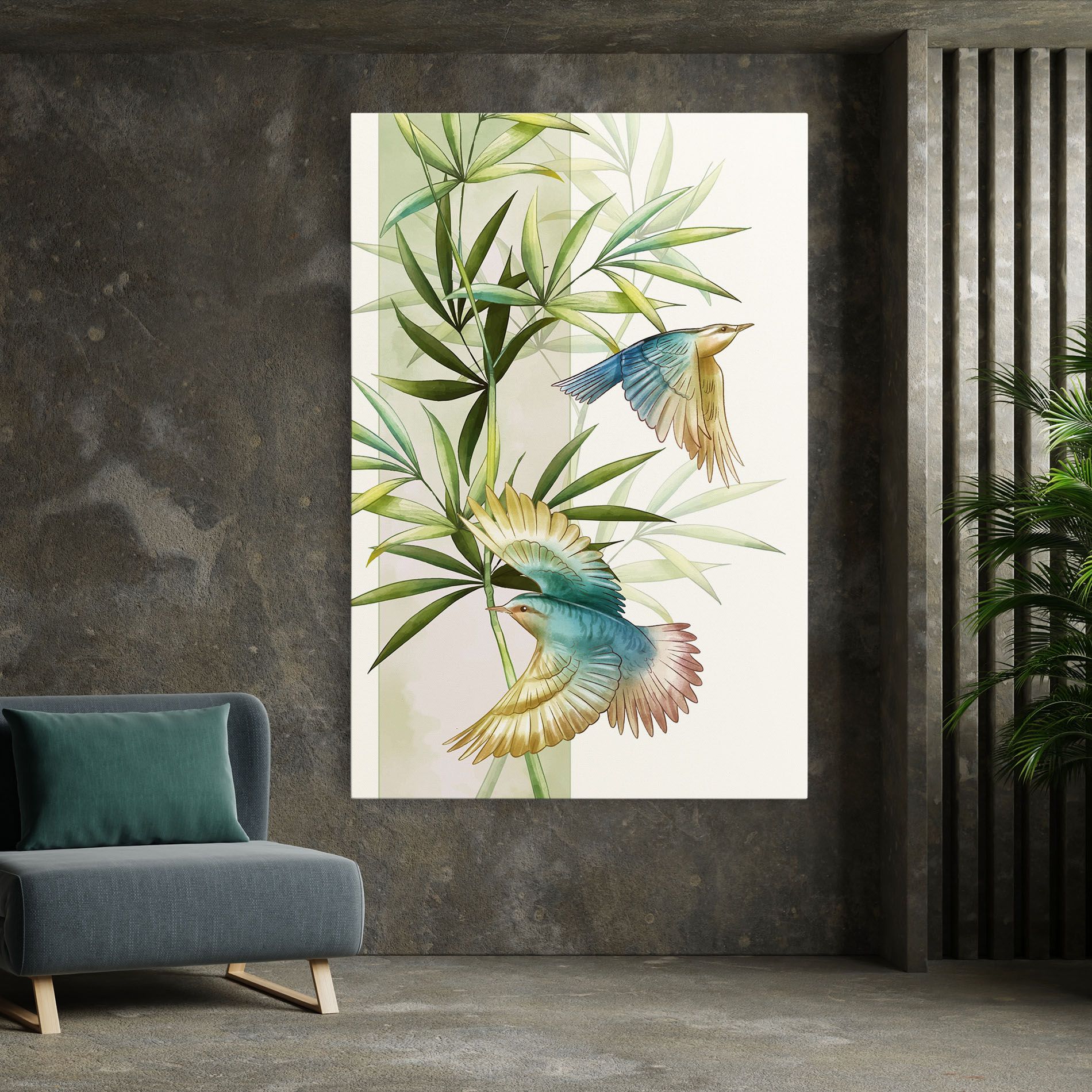 Asiatic Blue Birds mockup 7