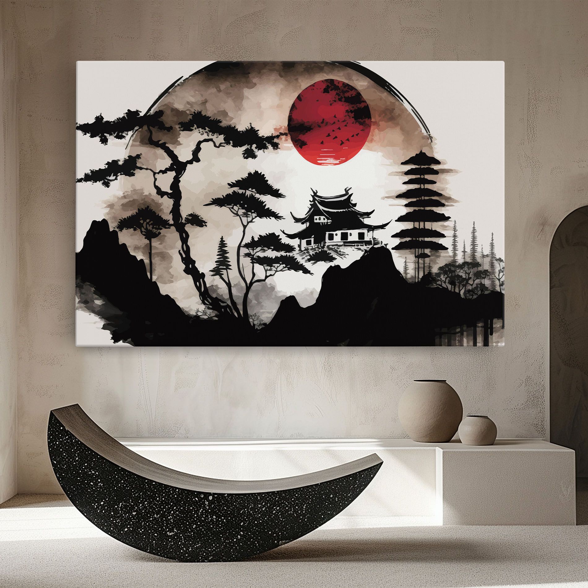 Asian Red Moon mockup 8