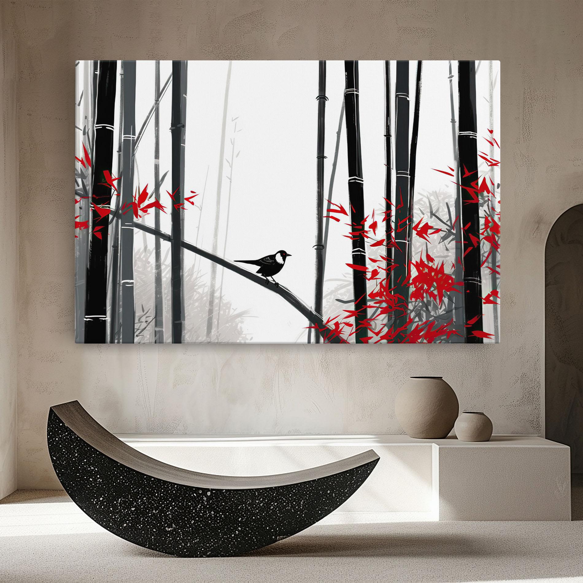 Vászonkép Chinese Red Leafs mockup 8