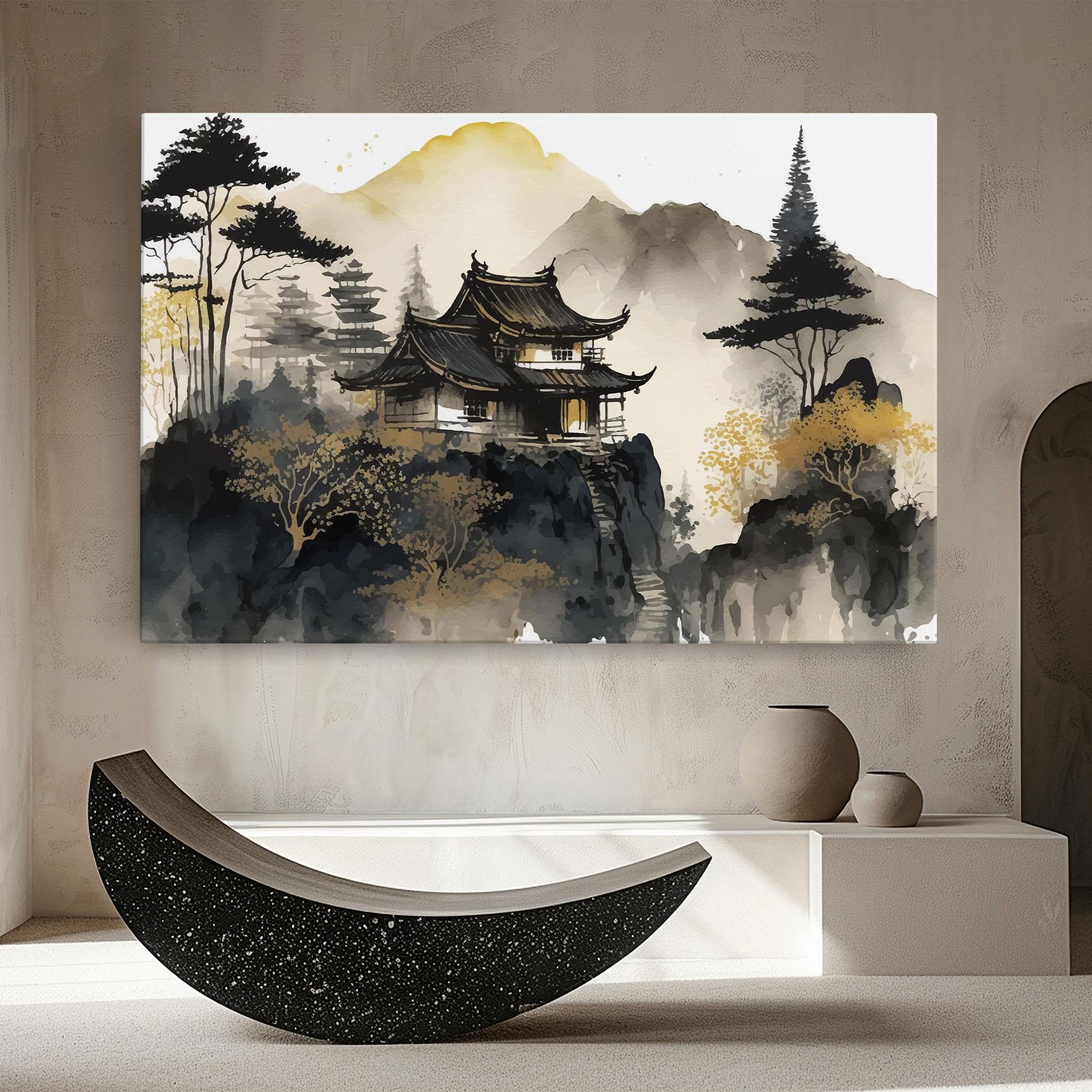 Vászonkép Japanese Temple mockup 8