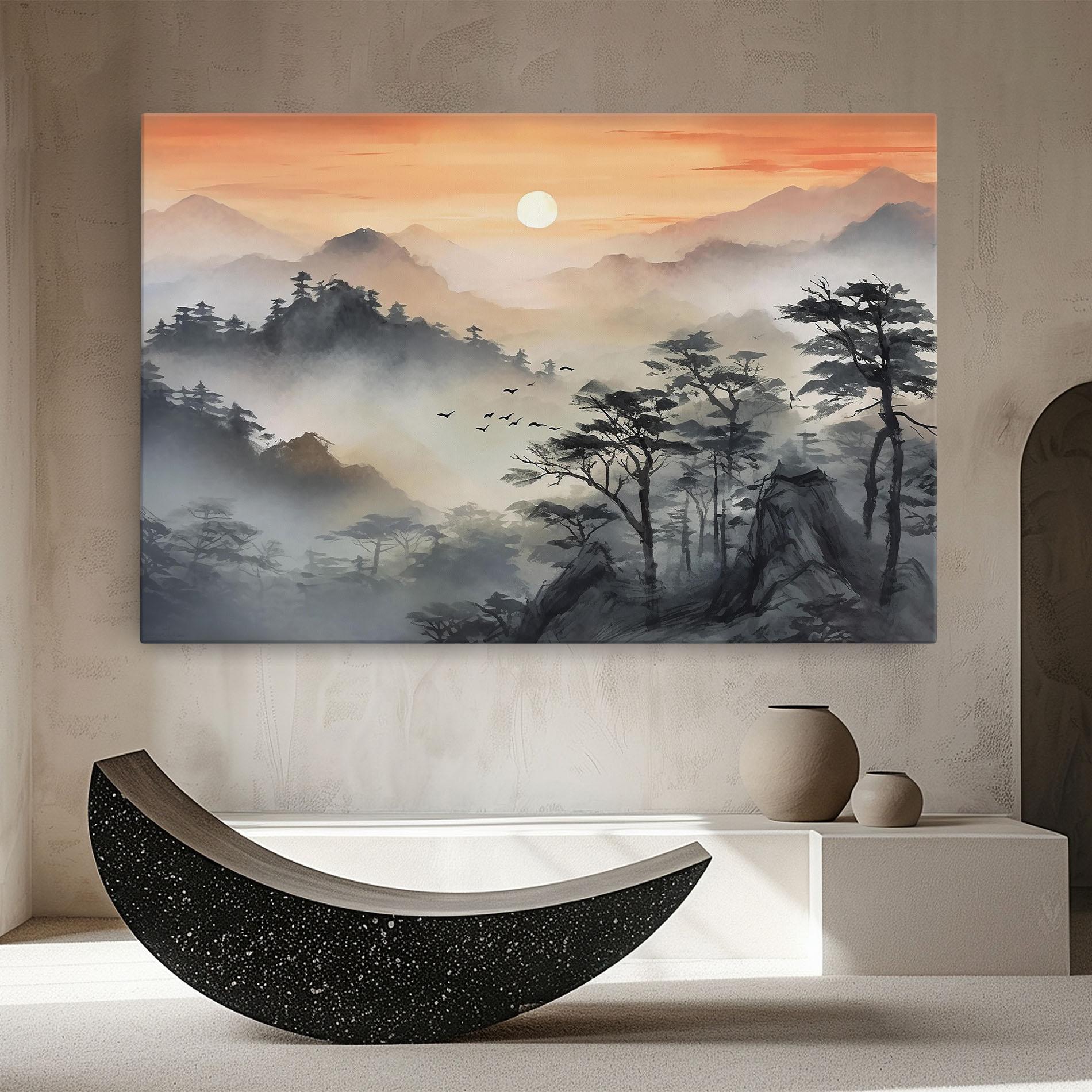 Vászonkép Sunset Fog mockup 8