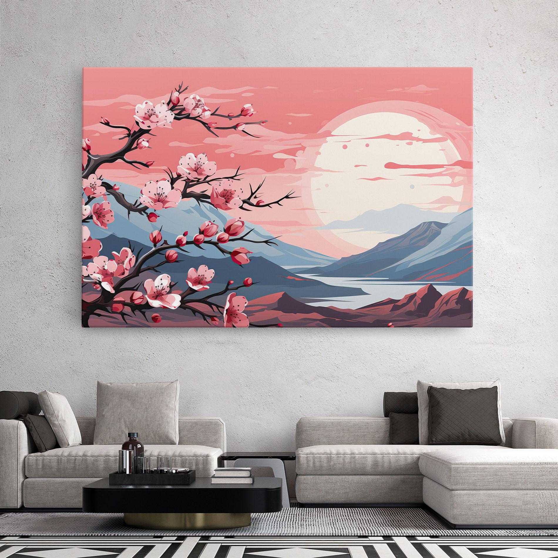 Vászonkép Chinese Cherry Blossoms mockup 2