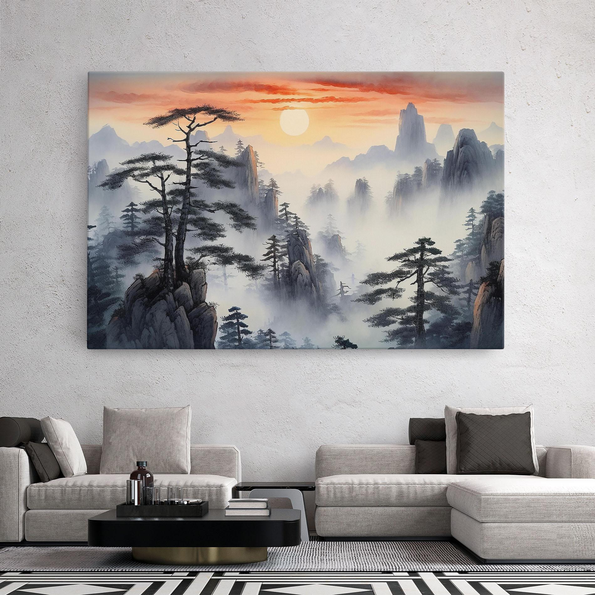 Vászonkép Fog Trees mockup 2