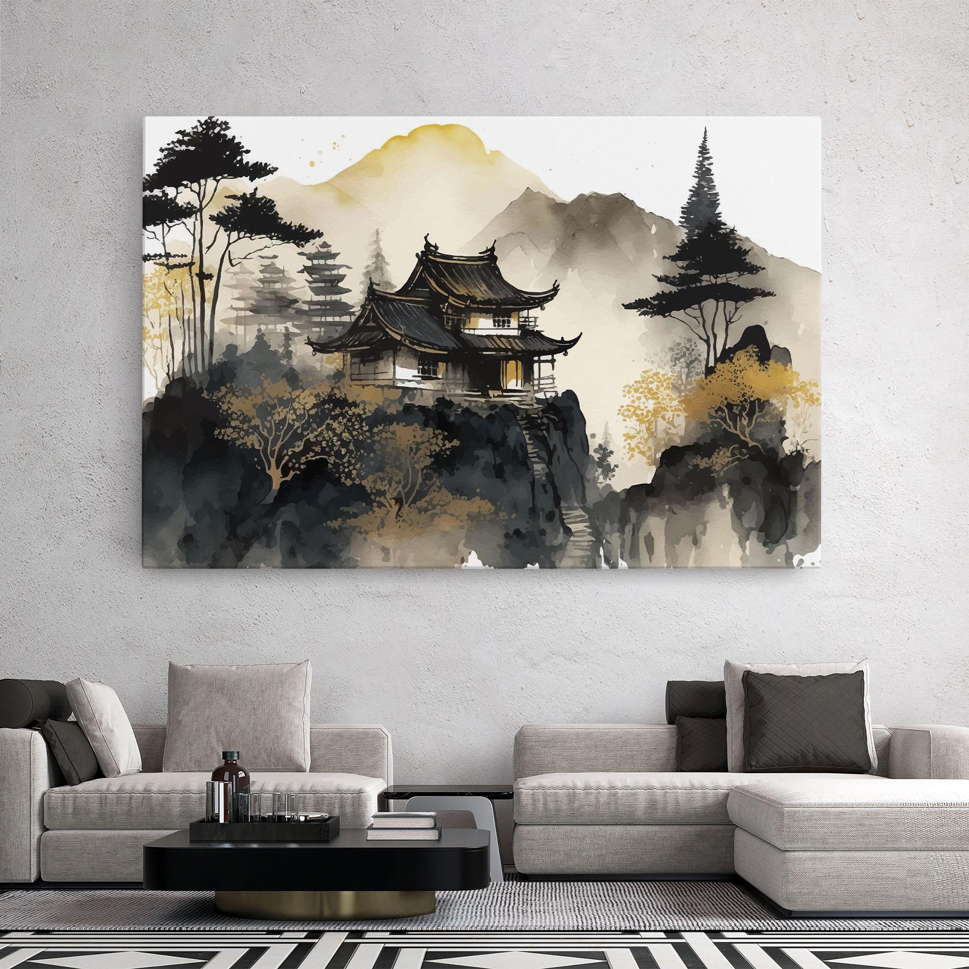 Vászonkép Japanese Temple mockup 2