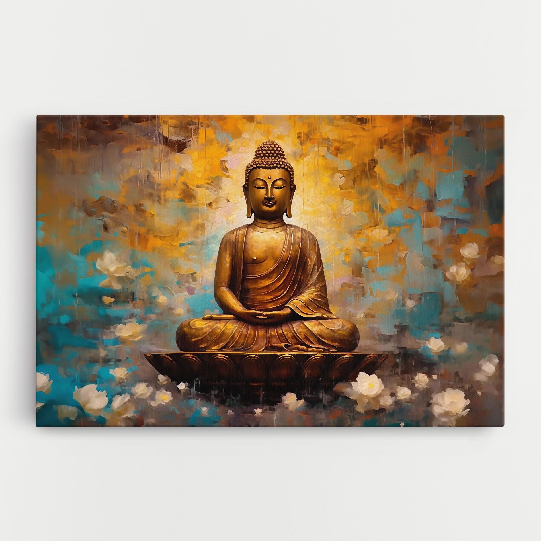 Blue Gold Buddha mockup 0