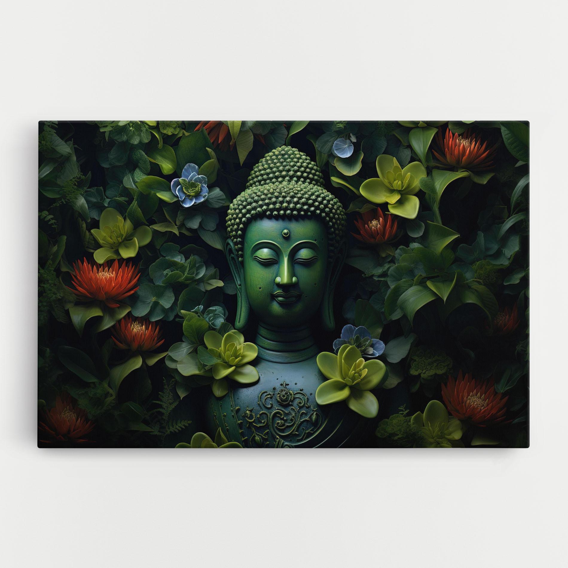 Vászonkép Blue Light Buddha mockup 0