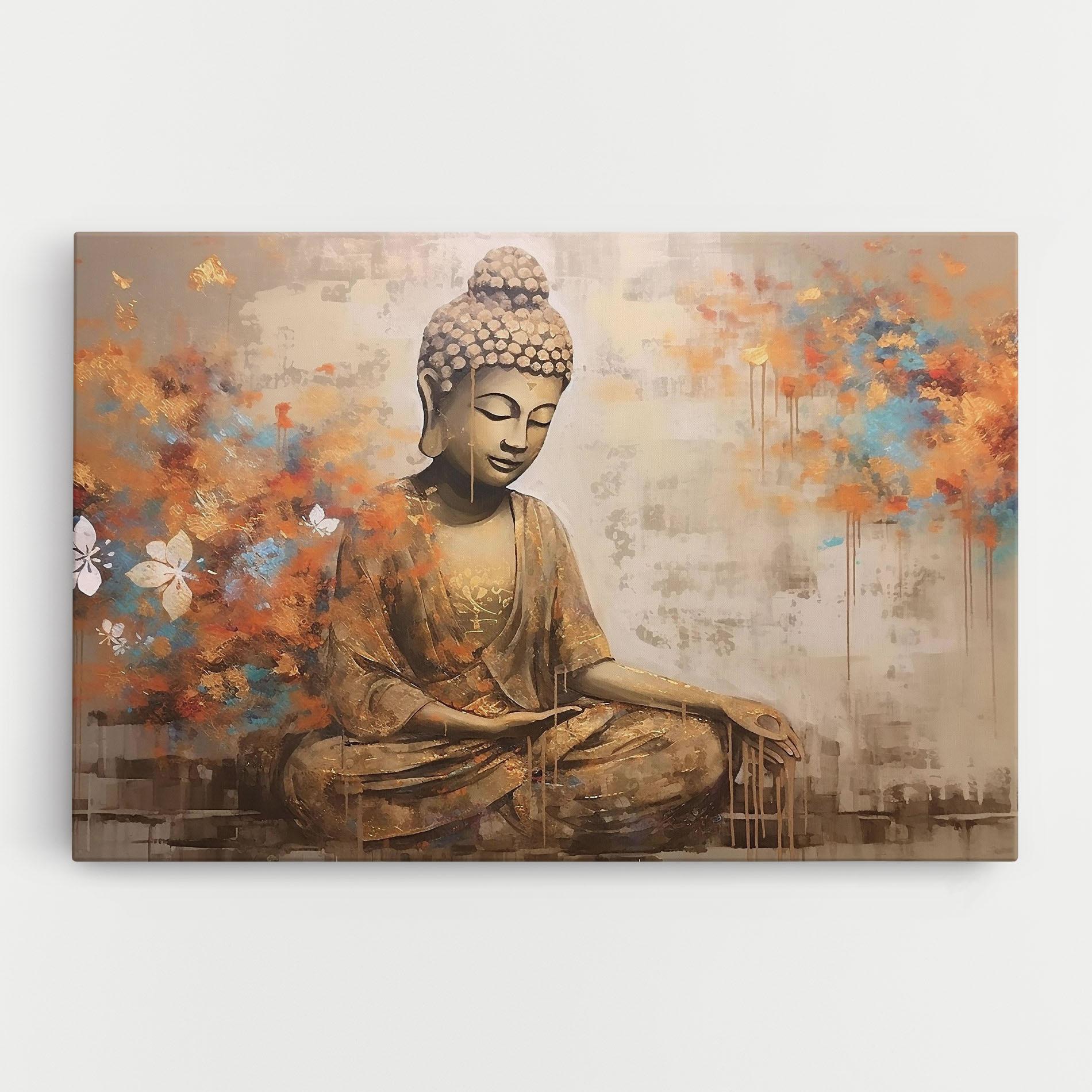 Vászonkép Buddha Cream Blue mockup 0