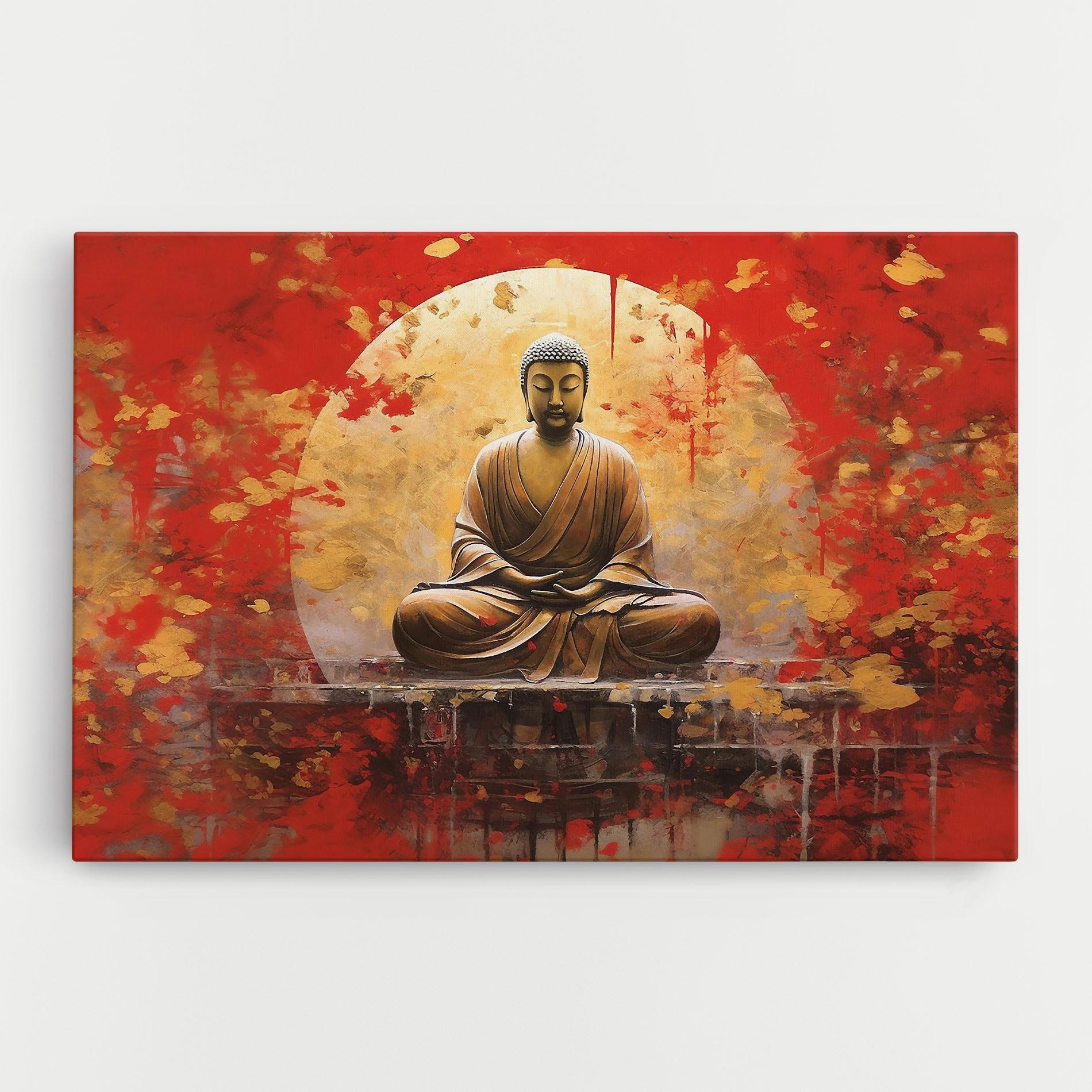 Vászonkép Gold Circle Buddha mockup 0