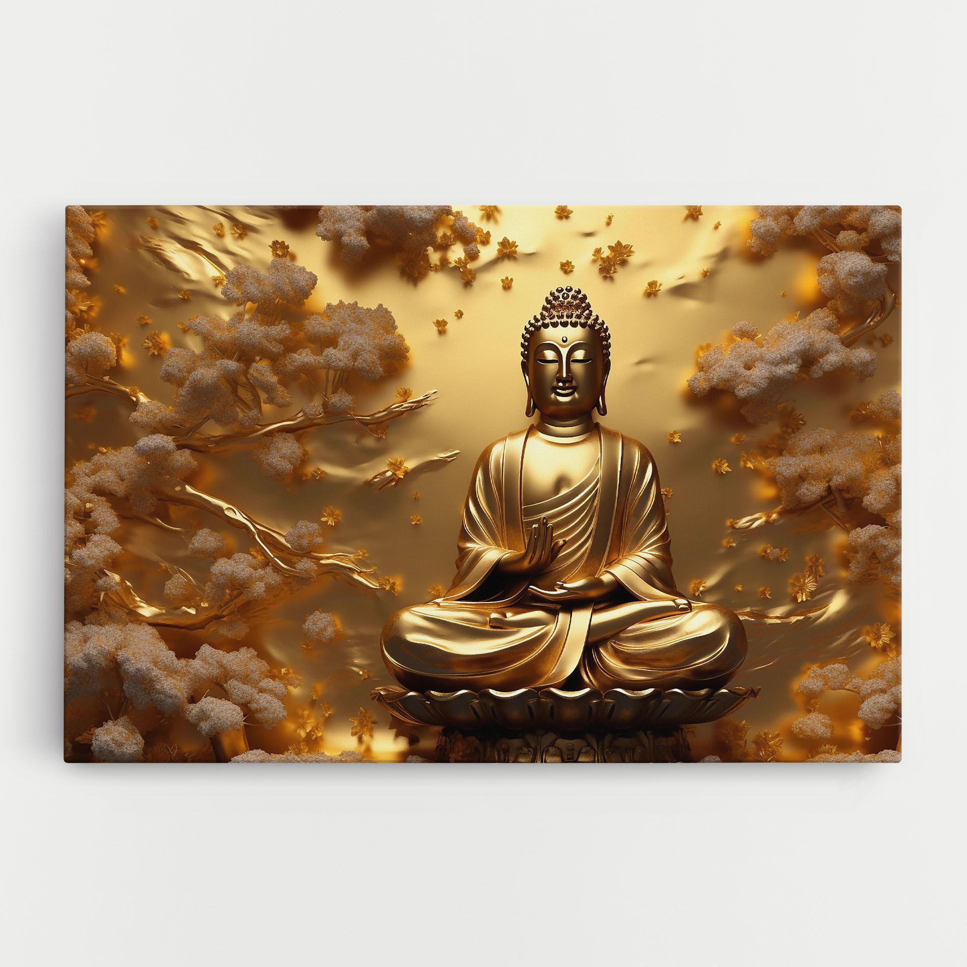 Vászonkép Strong Gold Buddha mockup 0