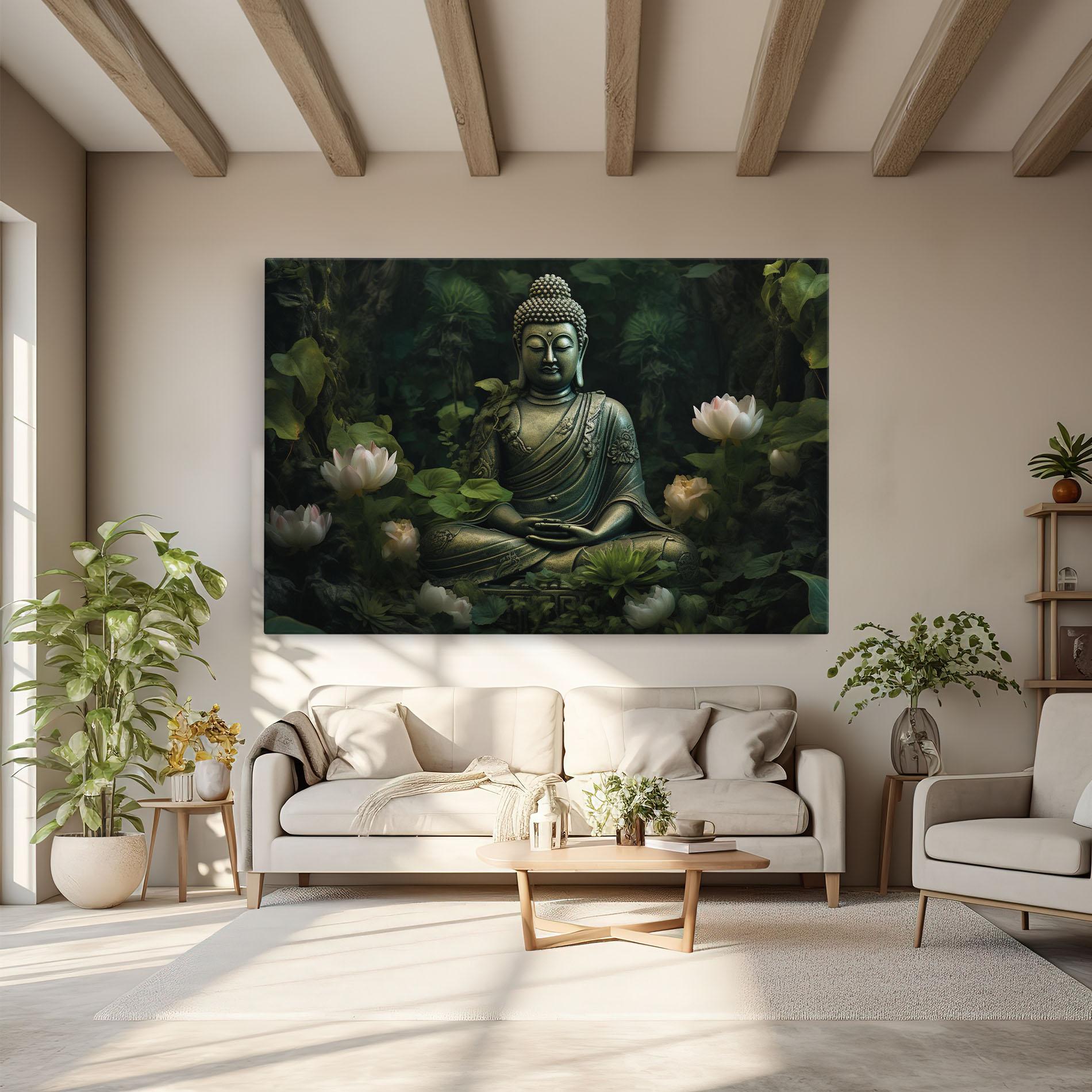 Vászonkép Buddha Lotus Flower mockup 6