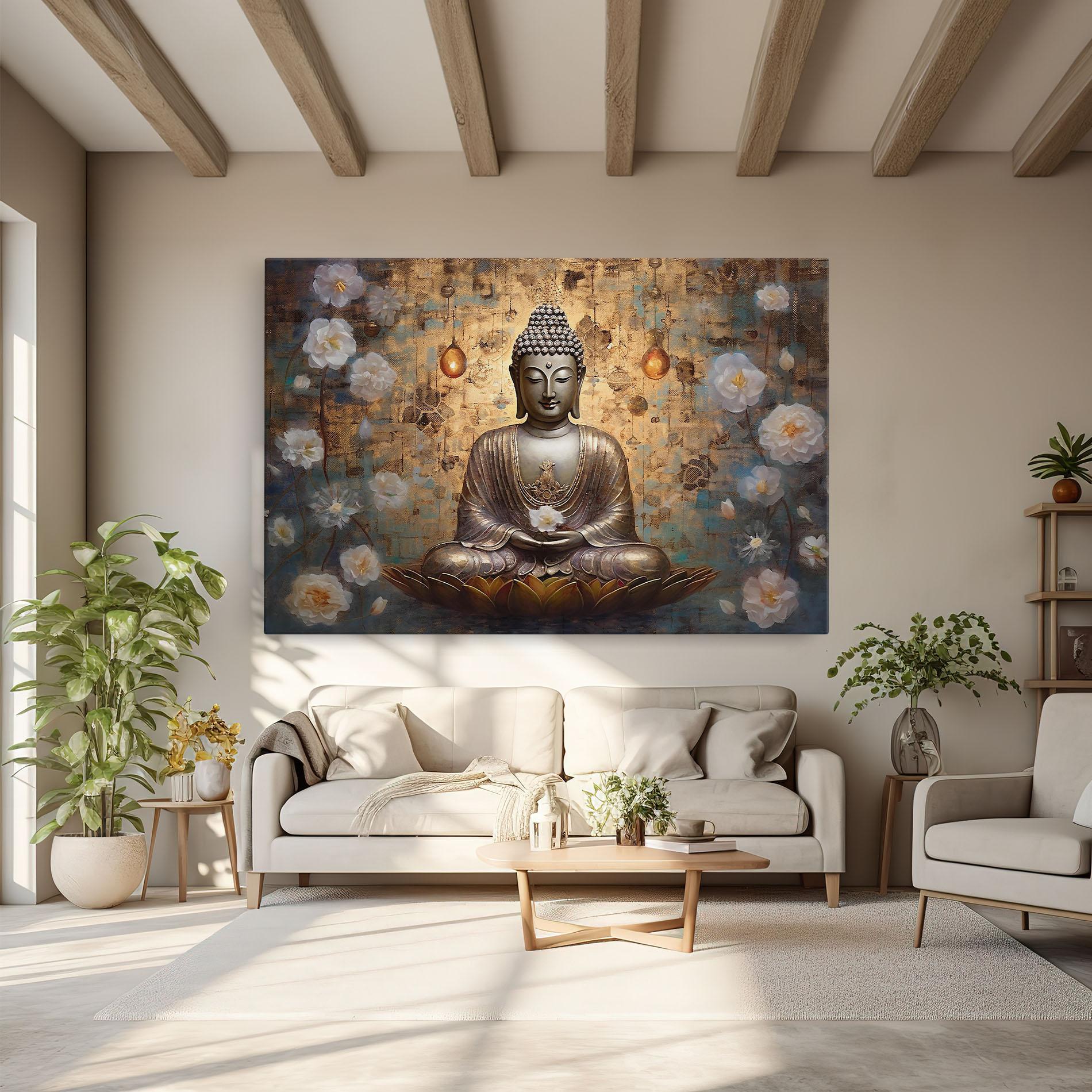 Vászonkép Buddha Meditation Art mockup 6