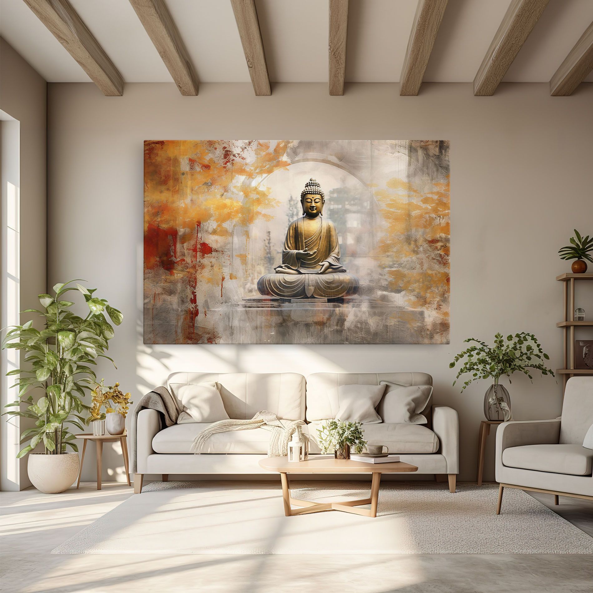 Grey Gold Buddha mockup 6