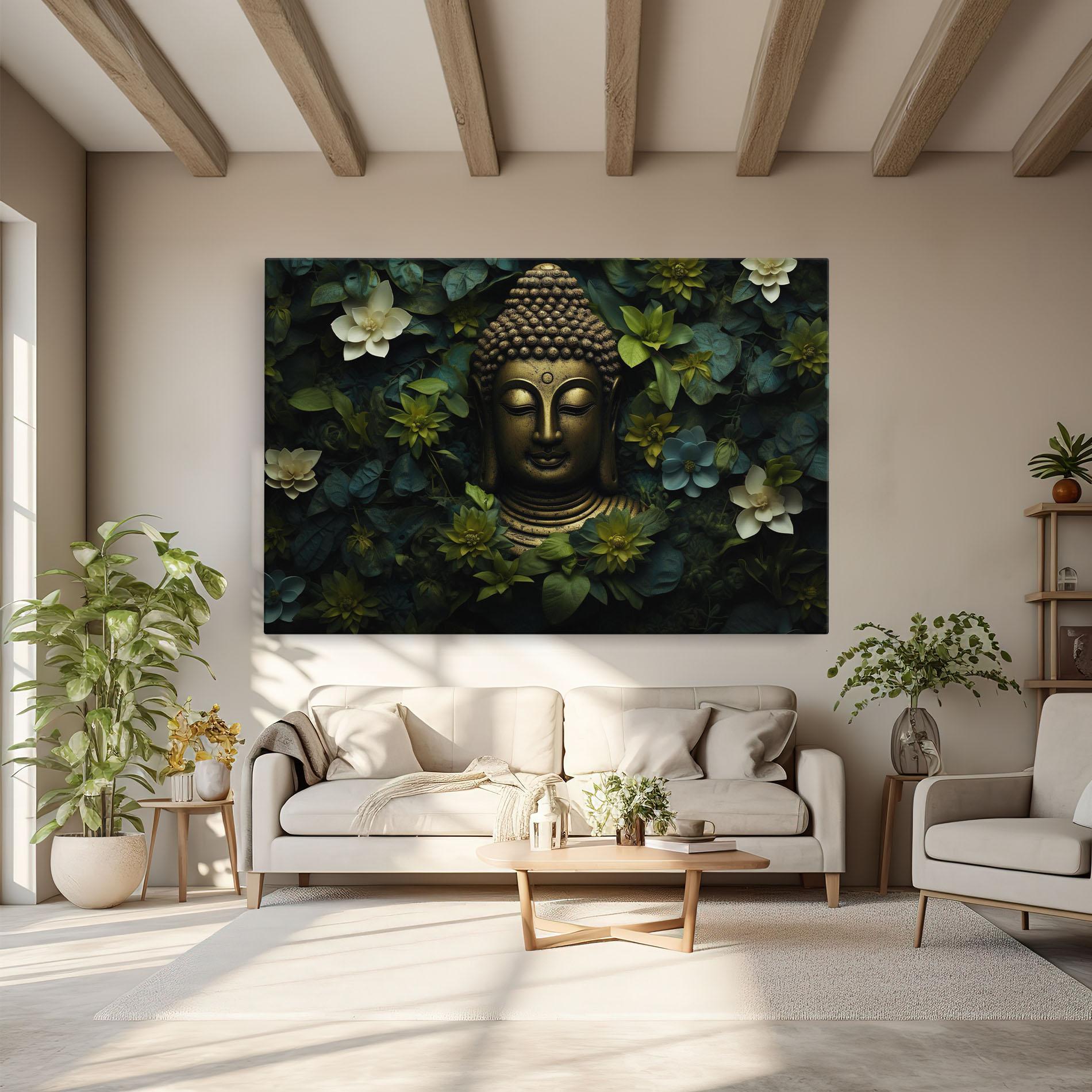 Vászonkép Lotus Flower Buddha mockup 6