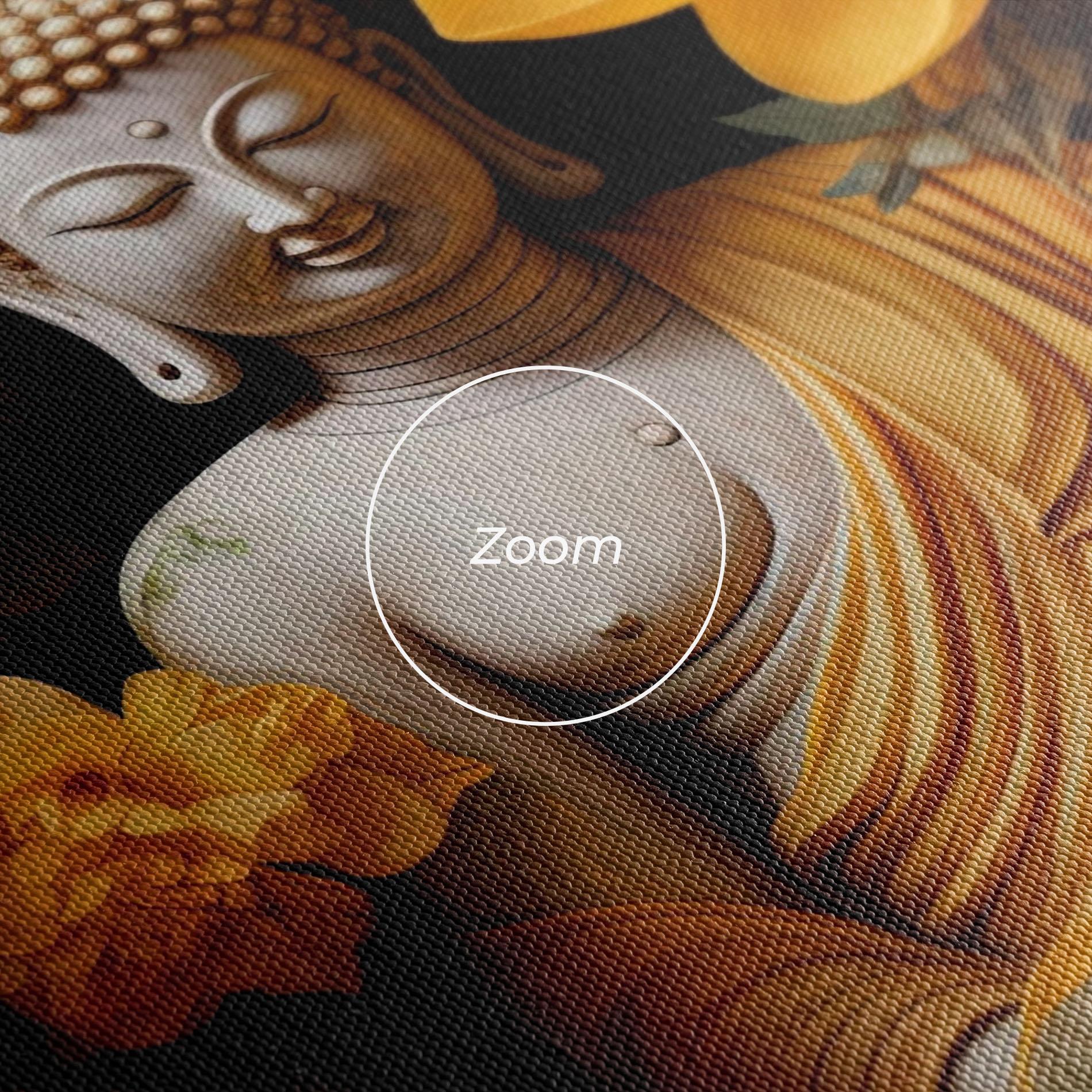 Vászonkép Buddha Big Flowers mockup 3