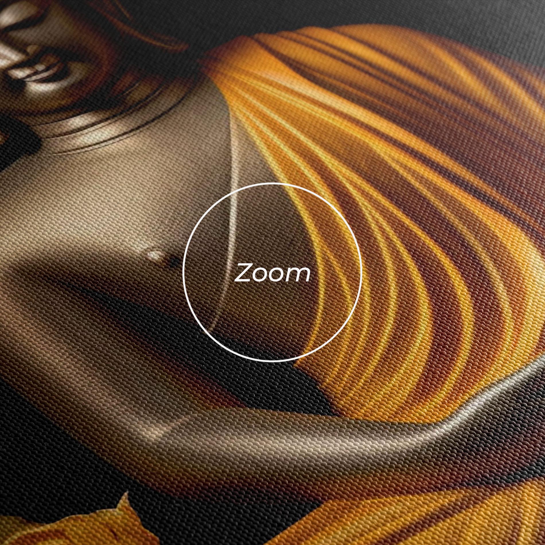 Vászonkép Gold Buddha Flower mockup 3