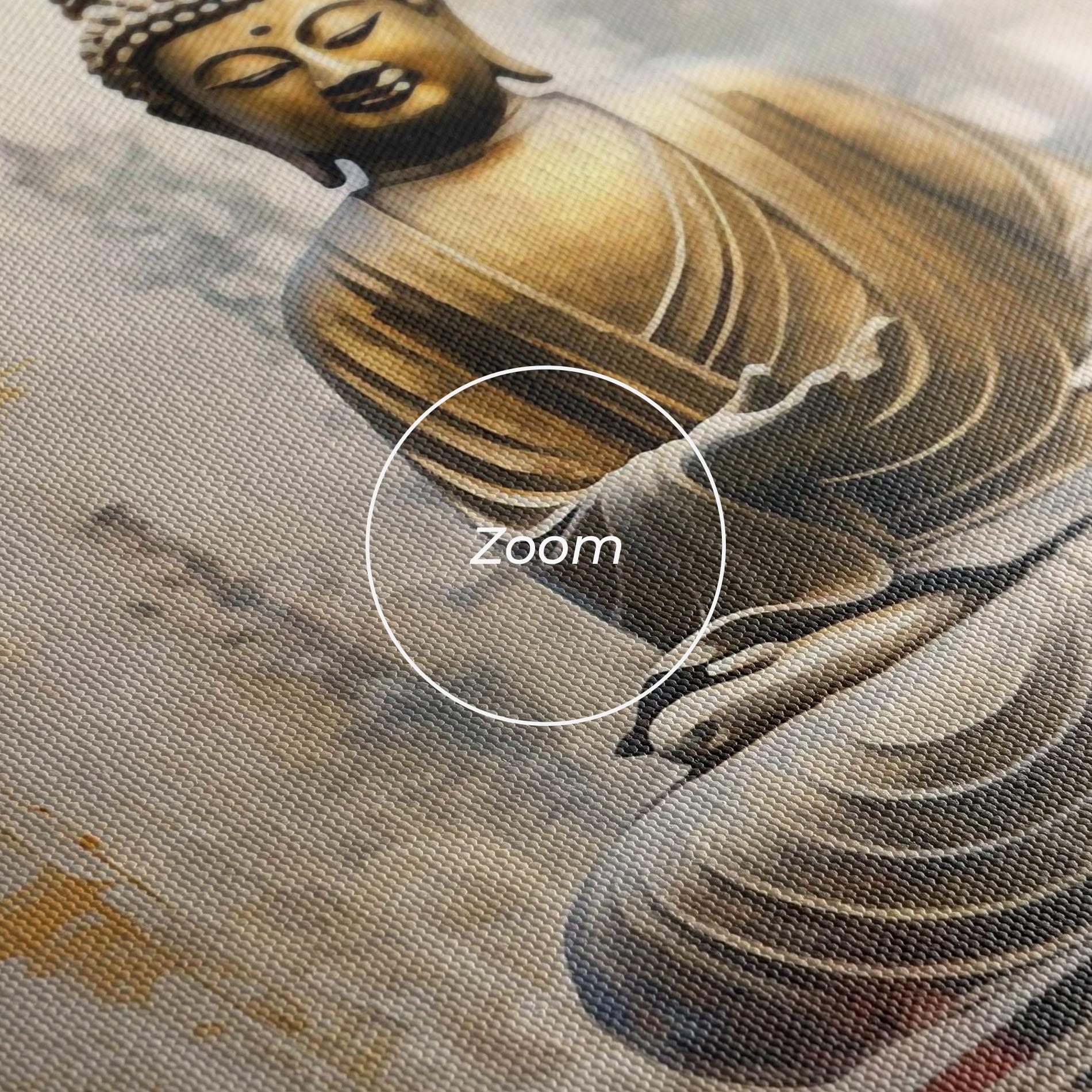 Vászonkép Grey Gold Buddha mockup 3