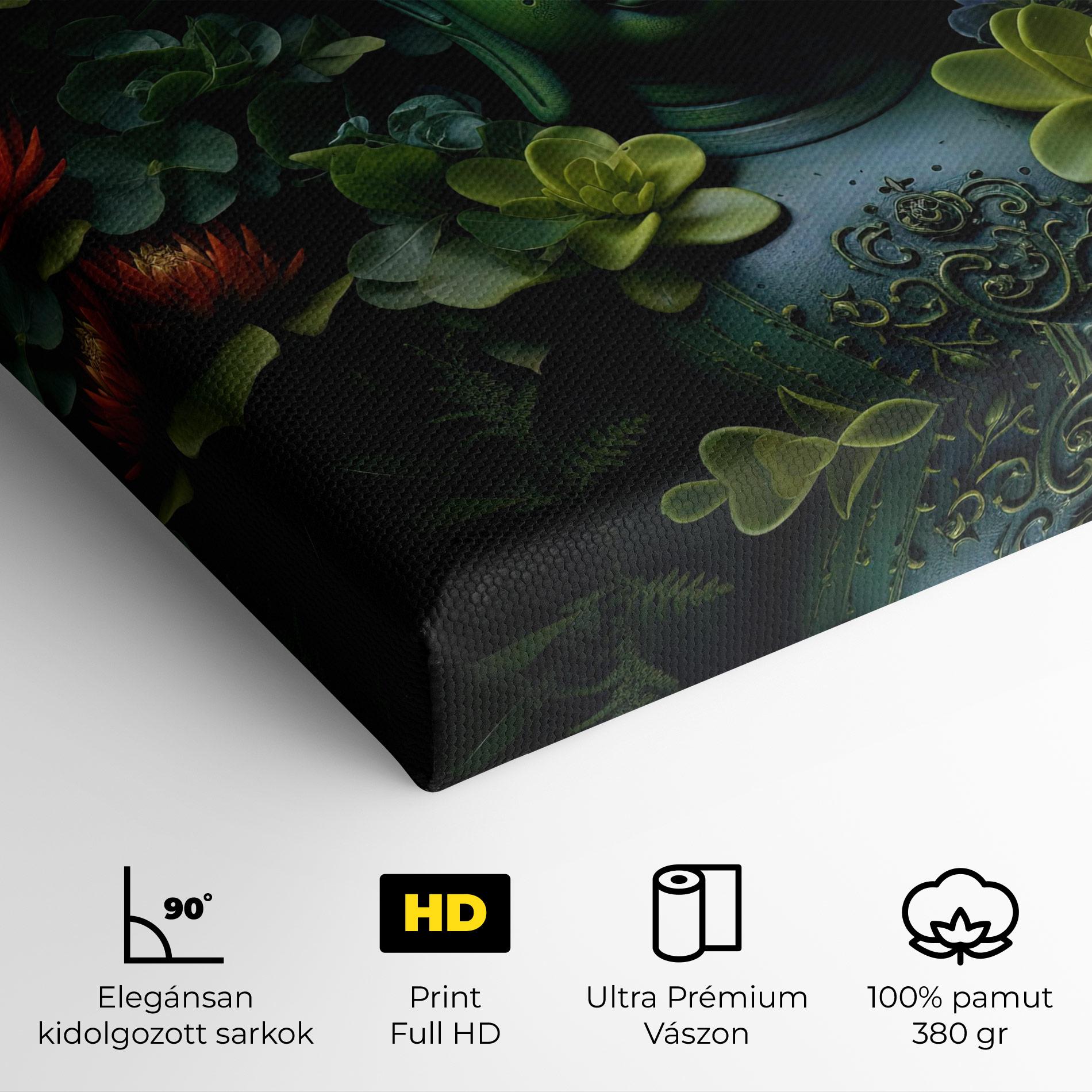 Vászonkép Blue Light Buddha mockup 4