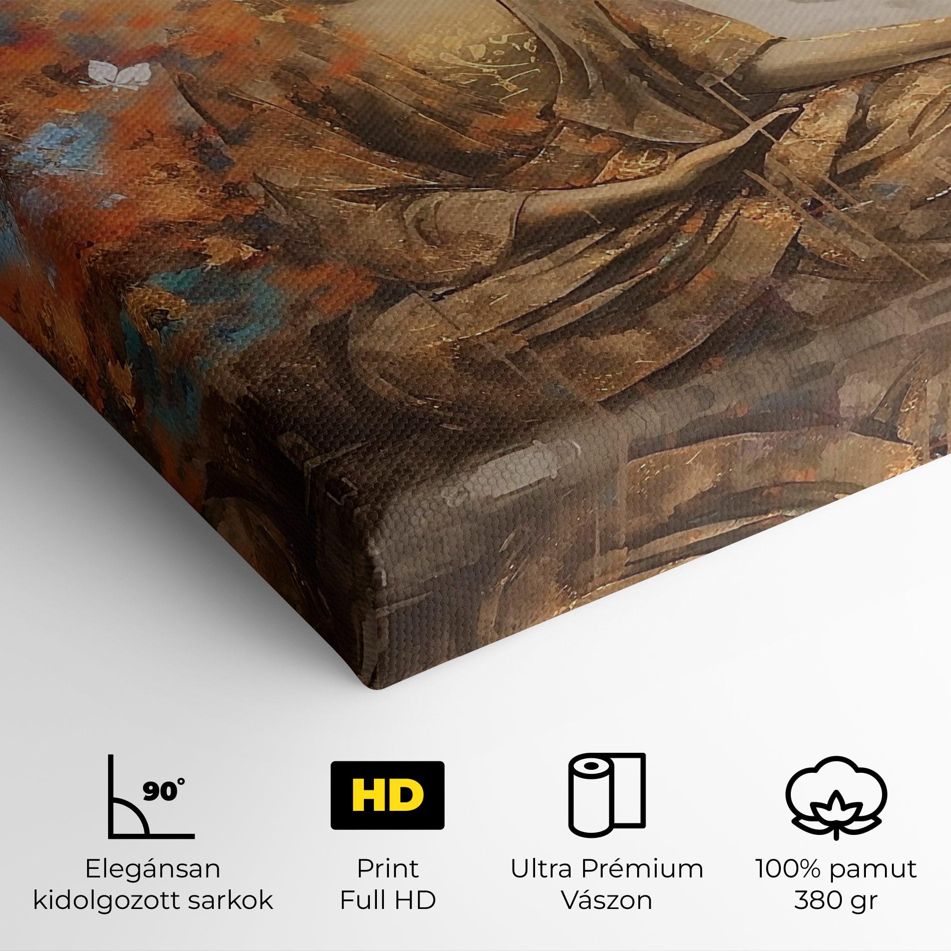 Vászonkép Buddha Cream Blue mockup 4