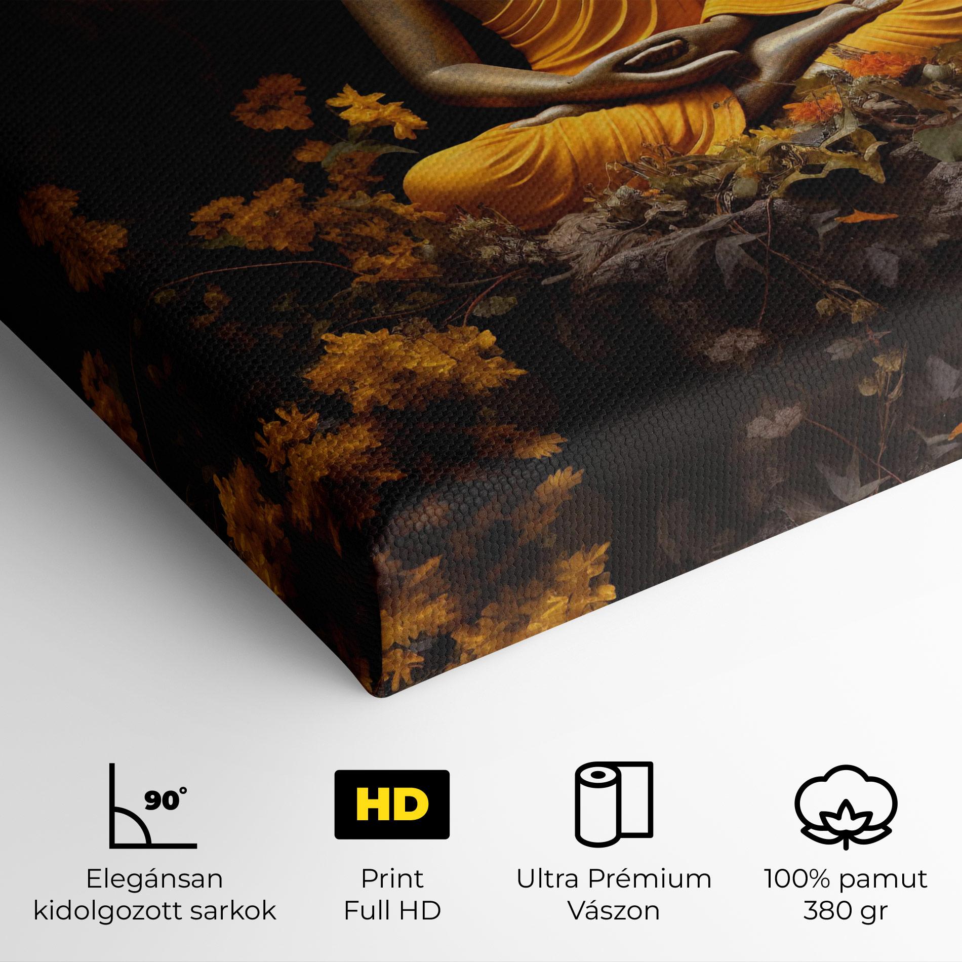 Vászonkép Yellow Light Buddha mockup 4
