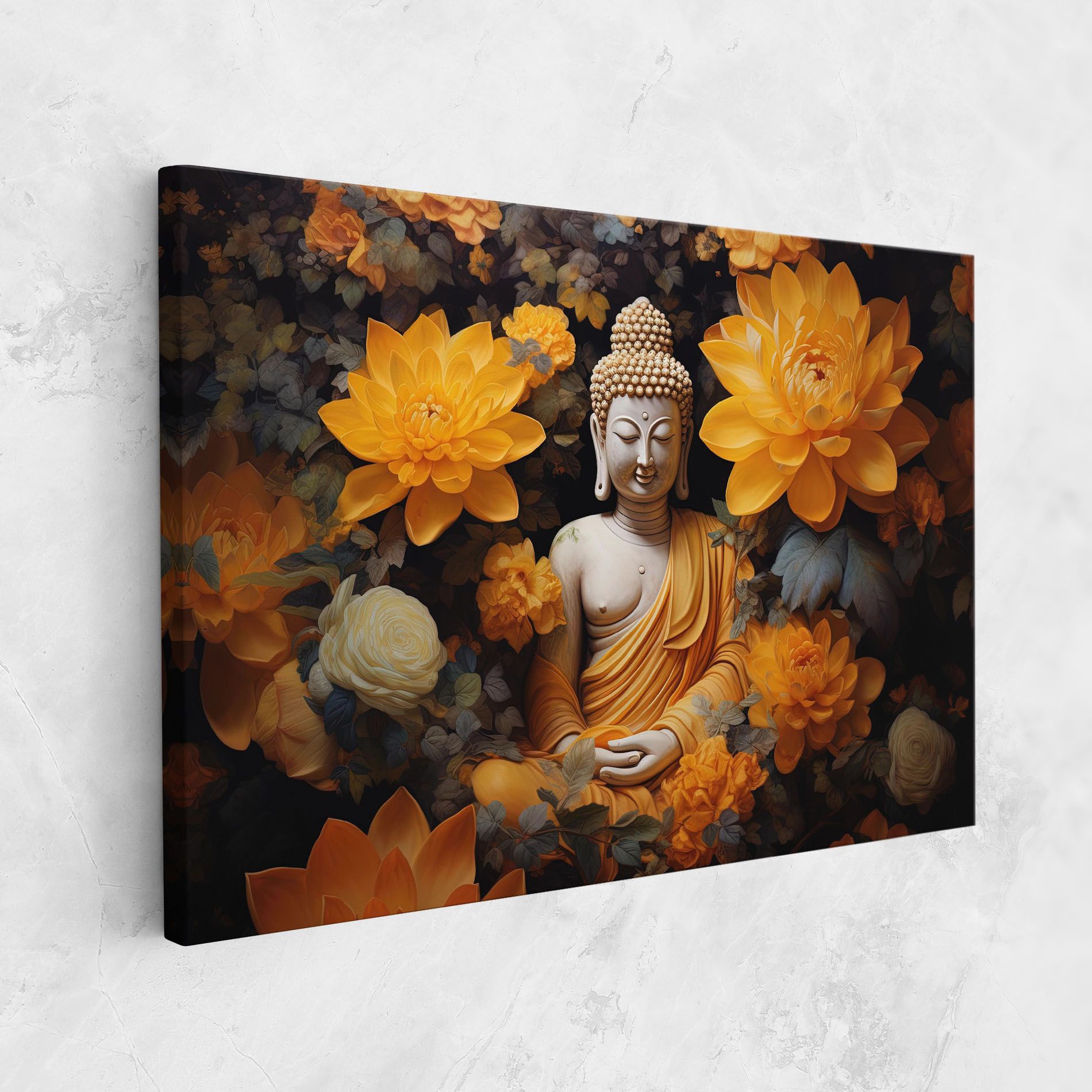 Buddha Big Flowers mockup 1