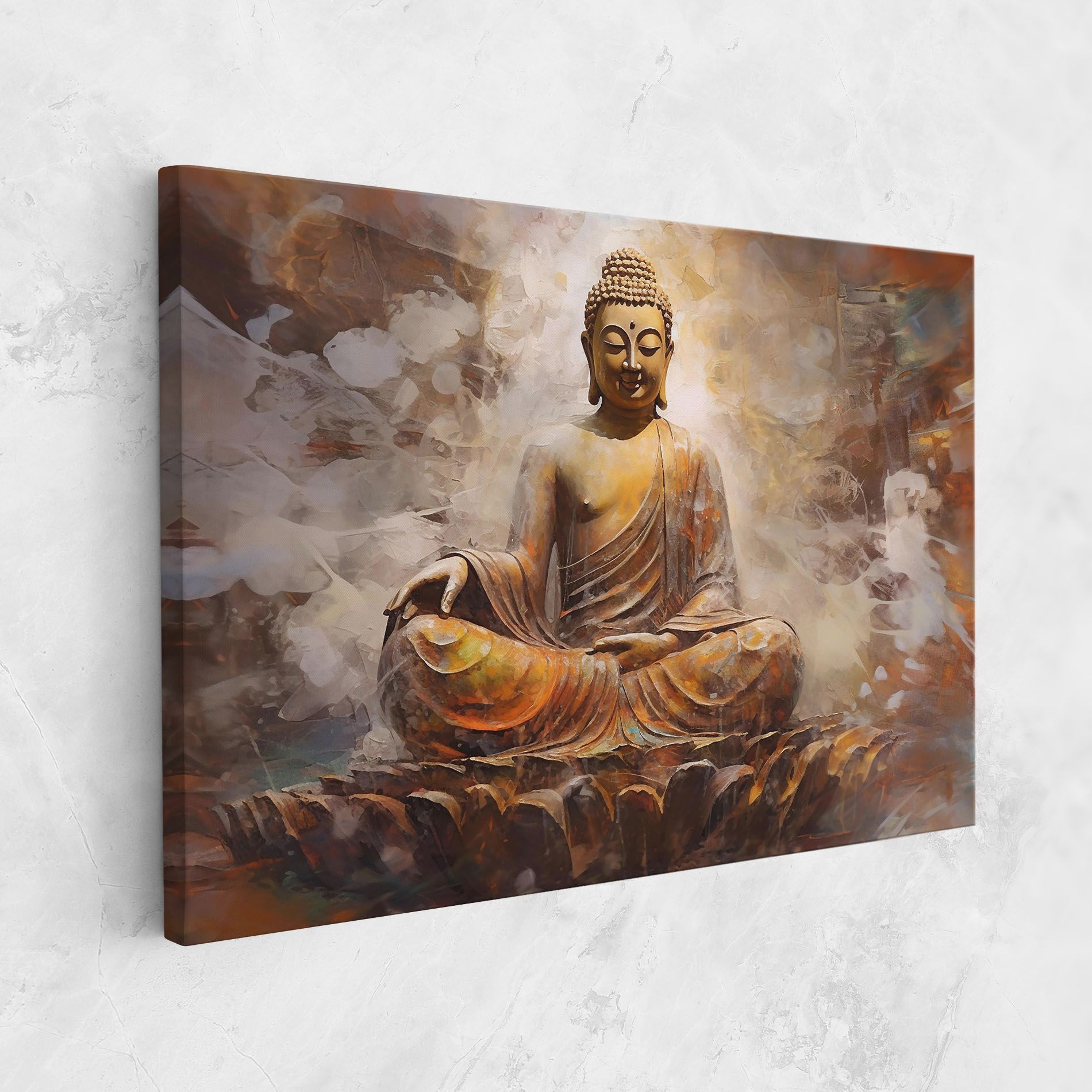 Cream Orange Buddha mockup 1