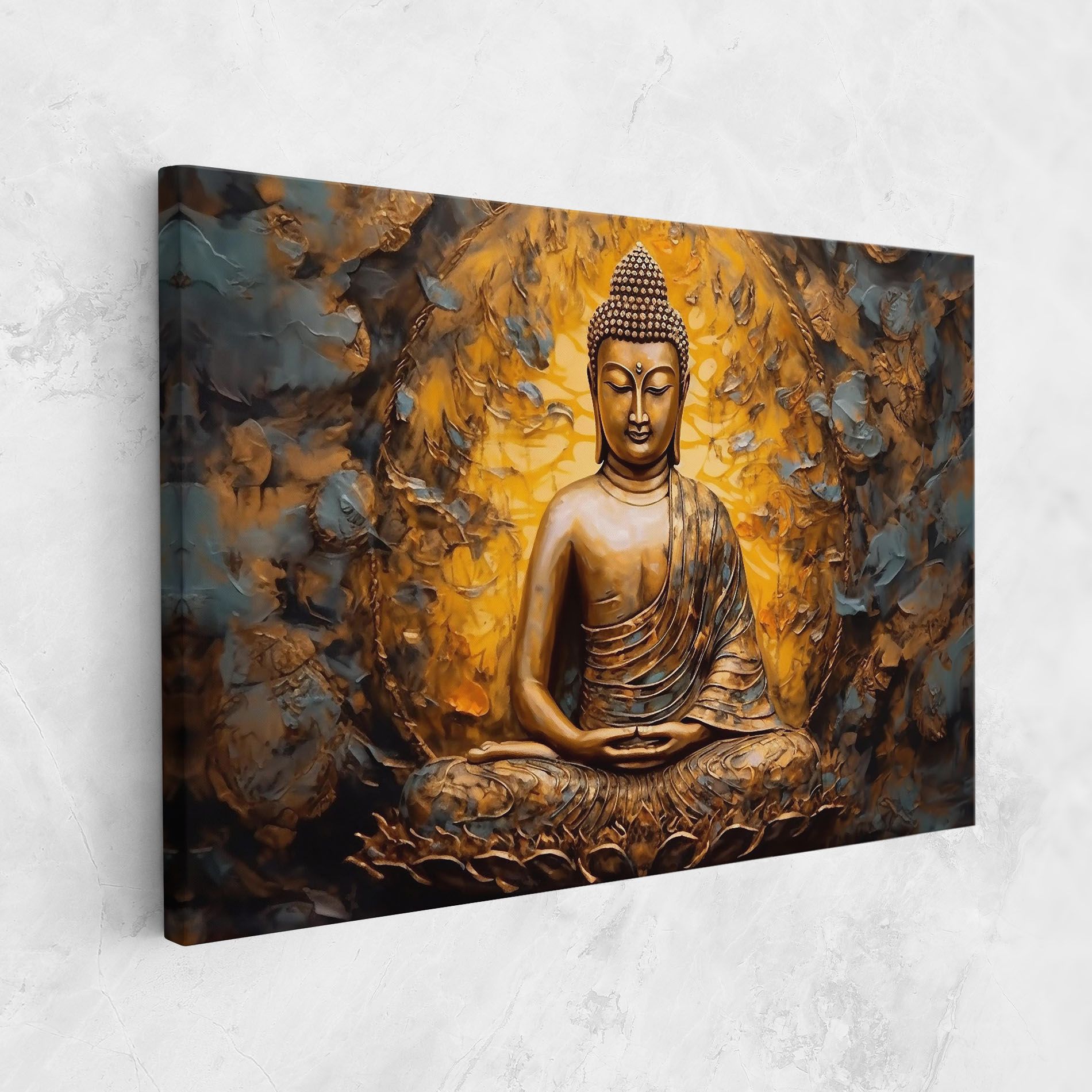 Gold Grey Buddha mockup 1