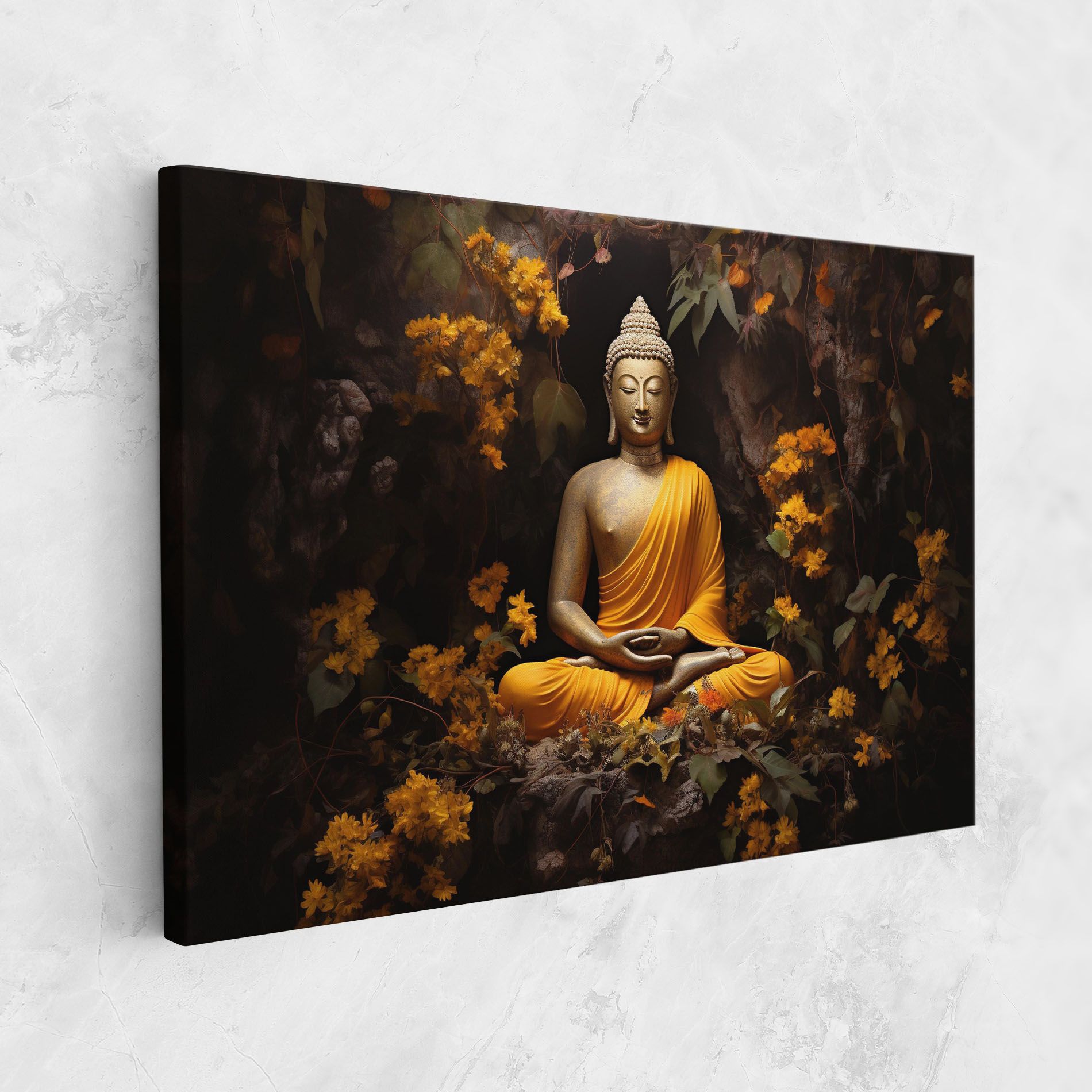 Yellow Light Buddha mockup 1