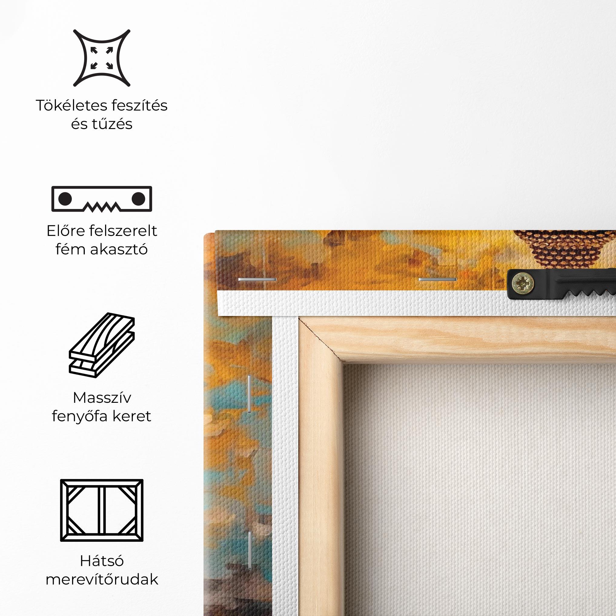 Vászonkép Blue Gold Buddha mockup 5