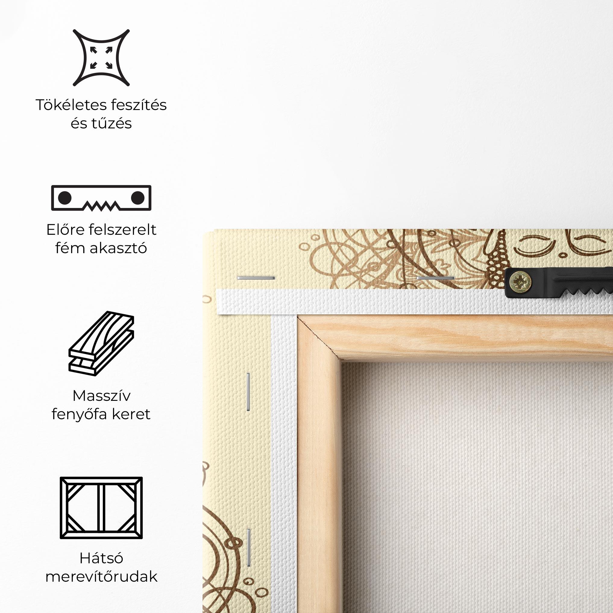 Vászonkép Brown Line Buddha mockup 5