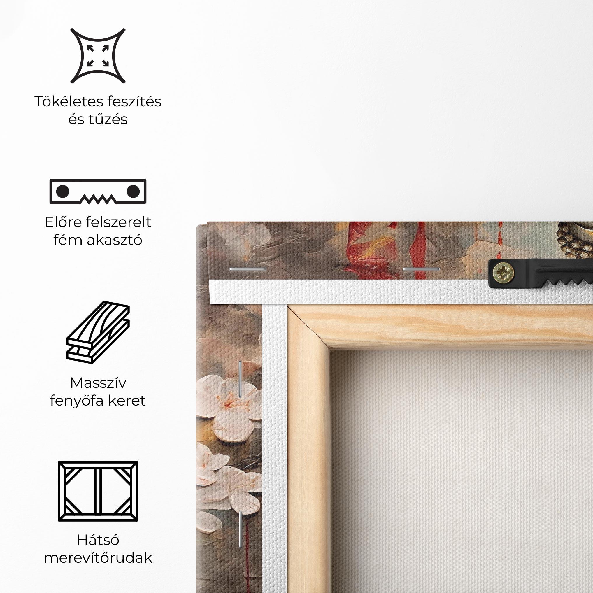 Vászonkép White Red Buddha mockup 5