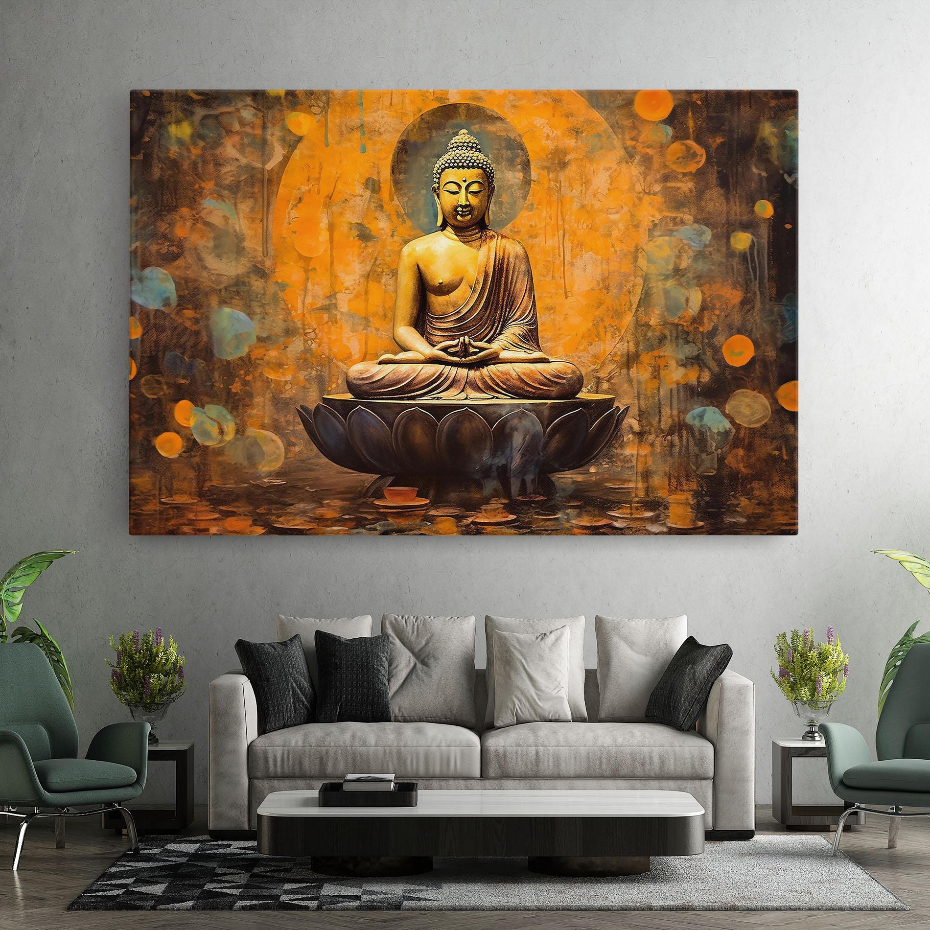 Vászonkép Buddha Floating Art mockup 7