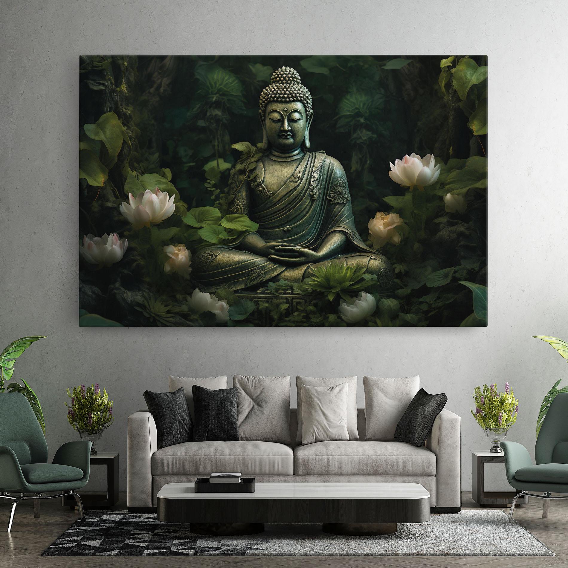 Vászonkép Buddha Lotus Flower mockup 7