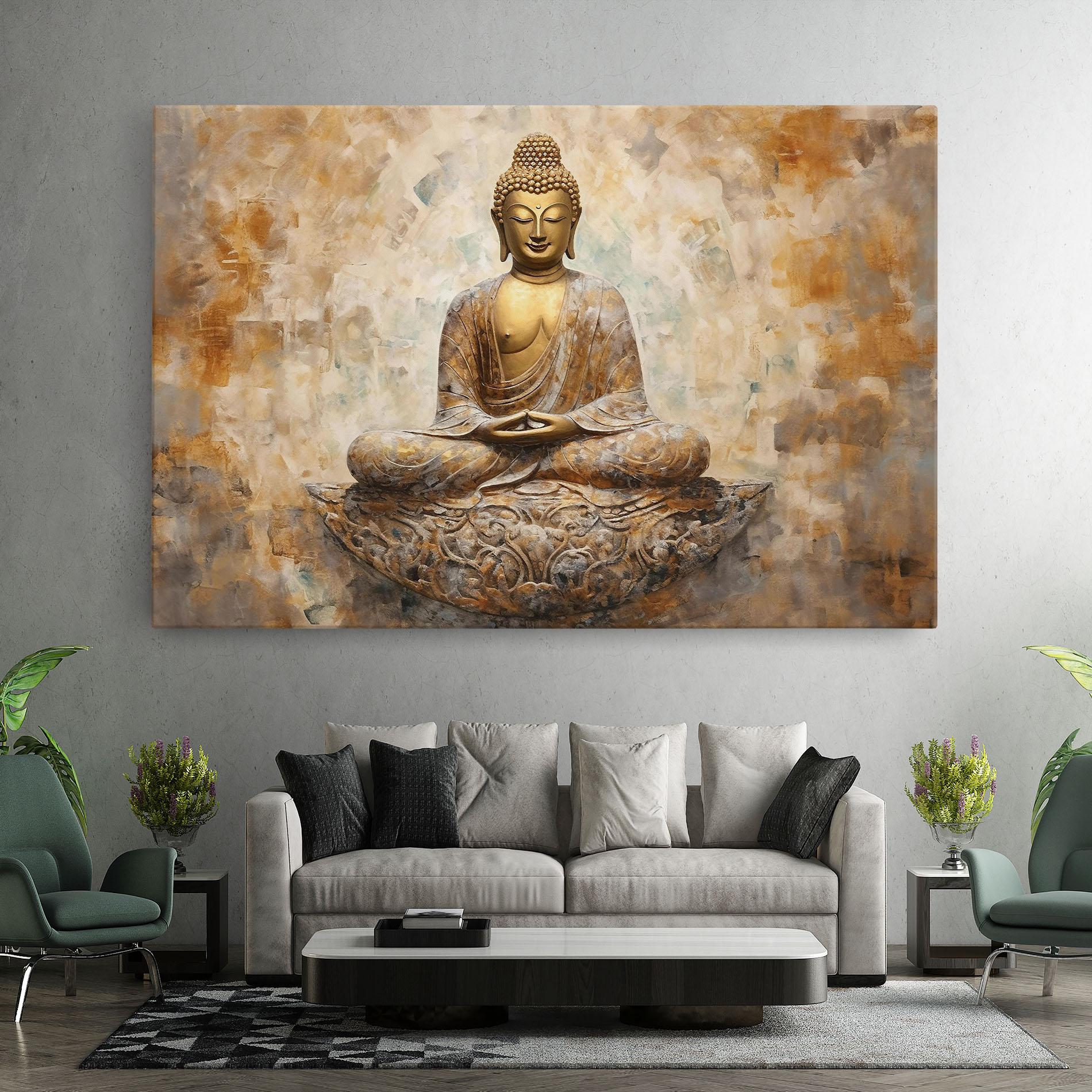Vászonkép Cream Buddha Art mockup 7