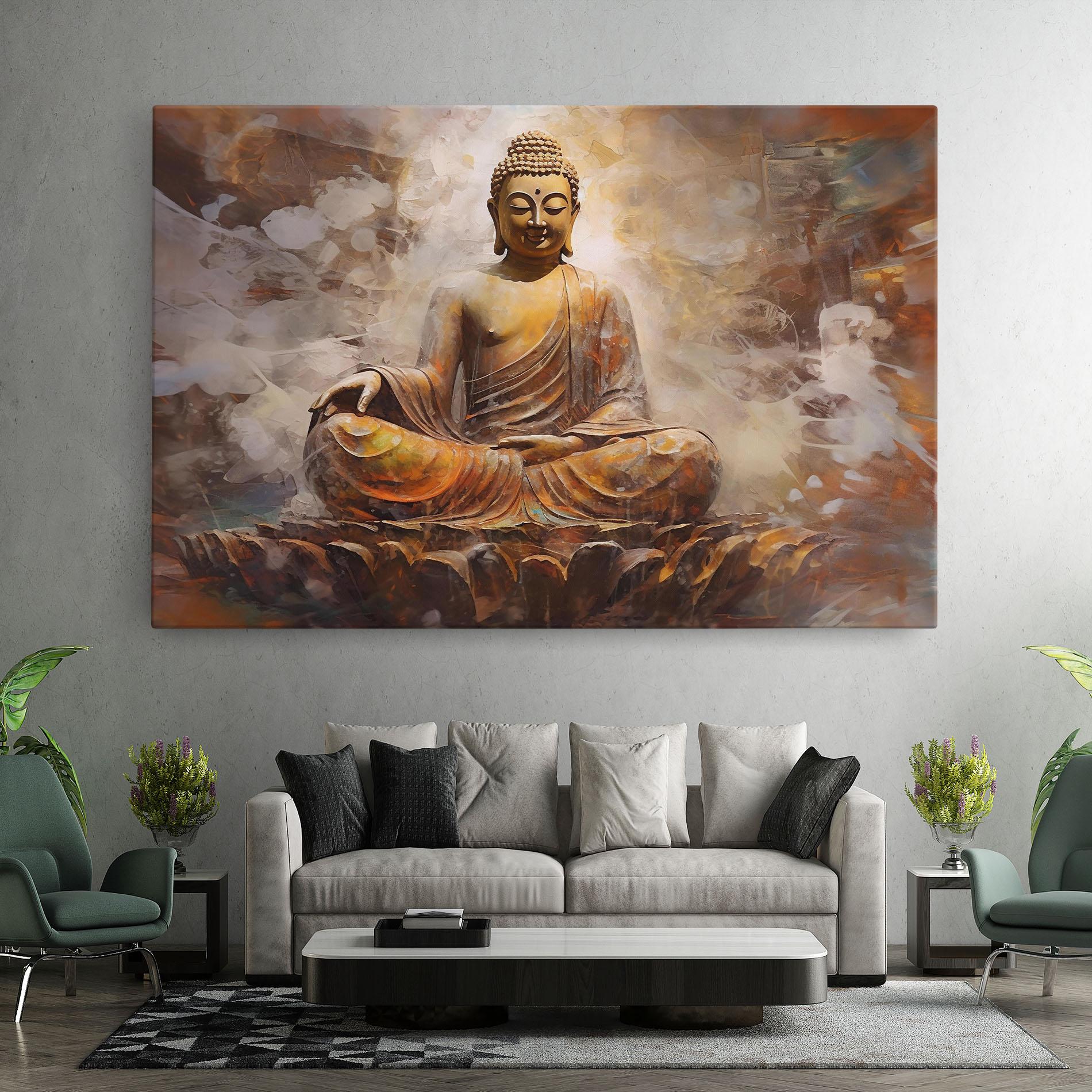Vászonkép Cream Orange Buddha mockup 7