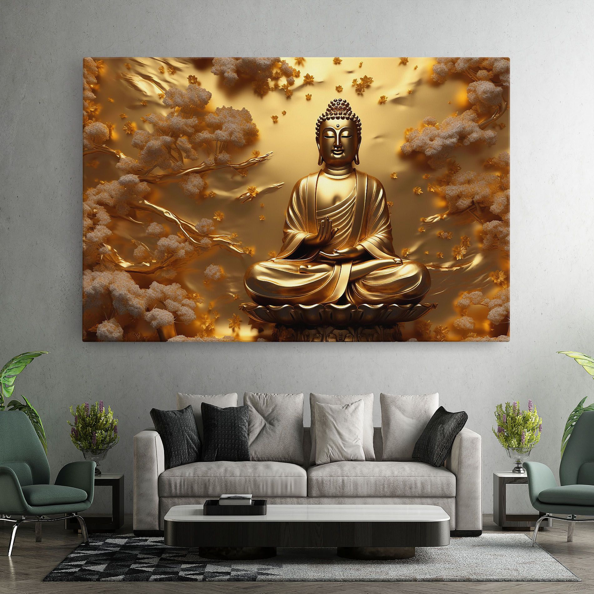 Strong Gold Buddha mockup 7