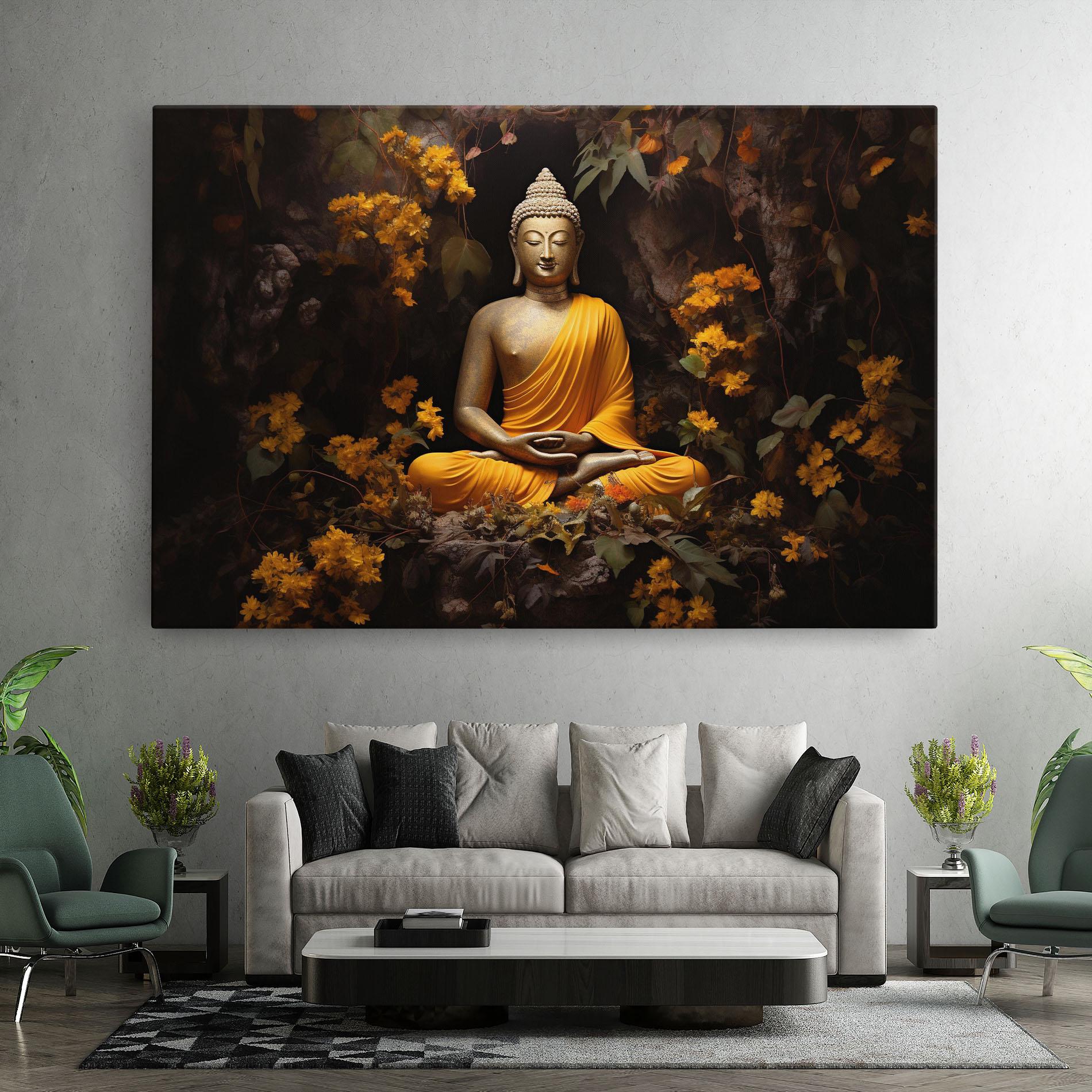 Vászonkép Yellow Light Buddha mockup 7