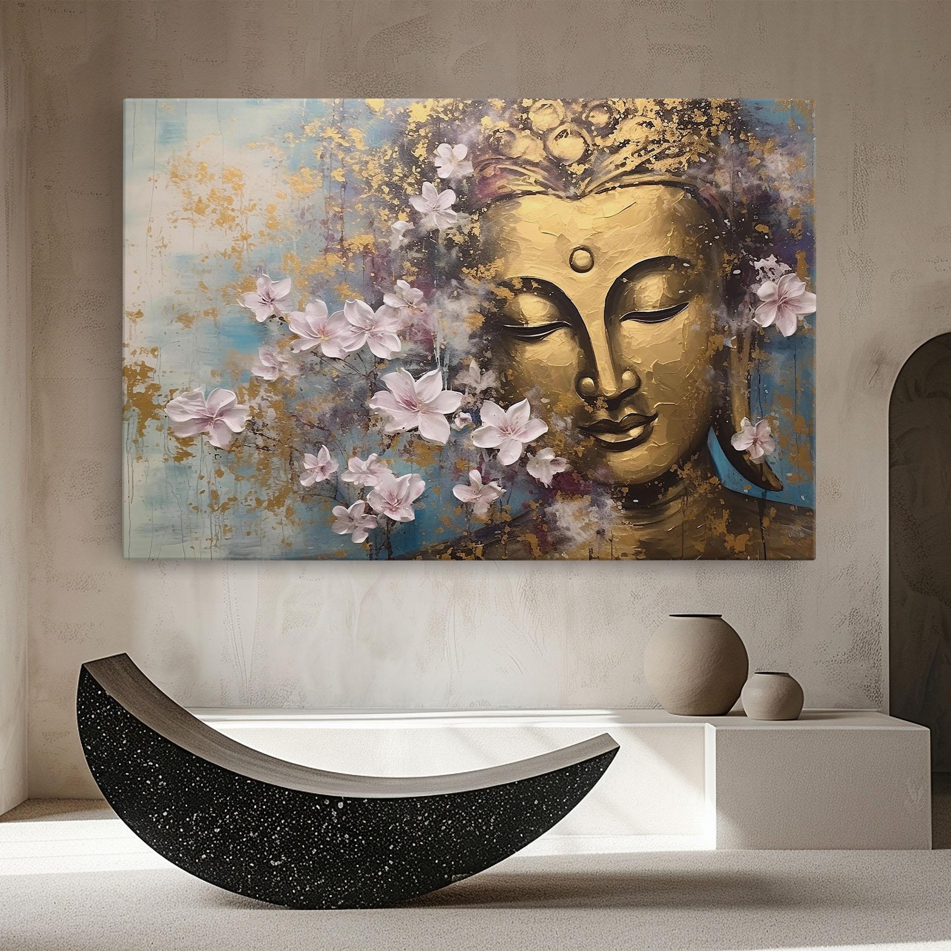 Vászonkép Abstract Buddha Plants mockup 8