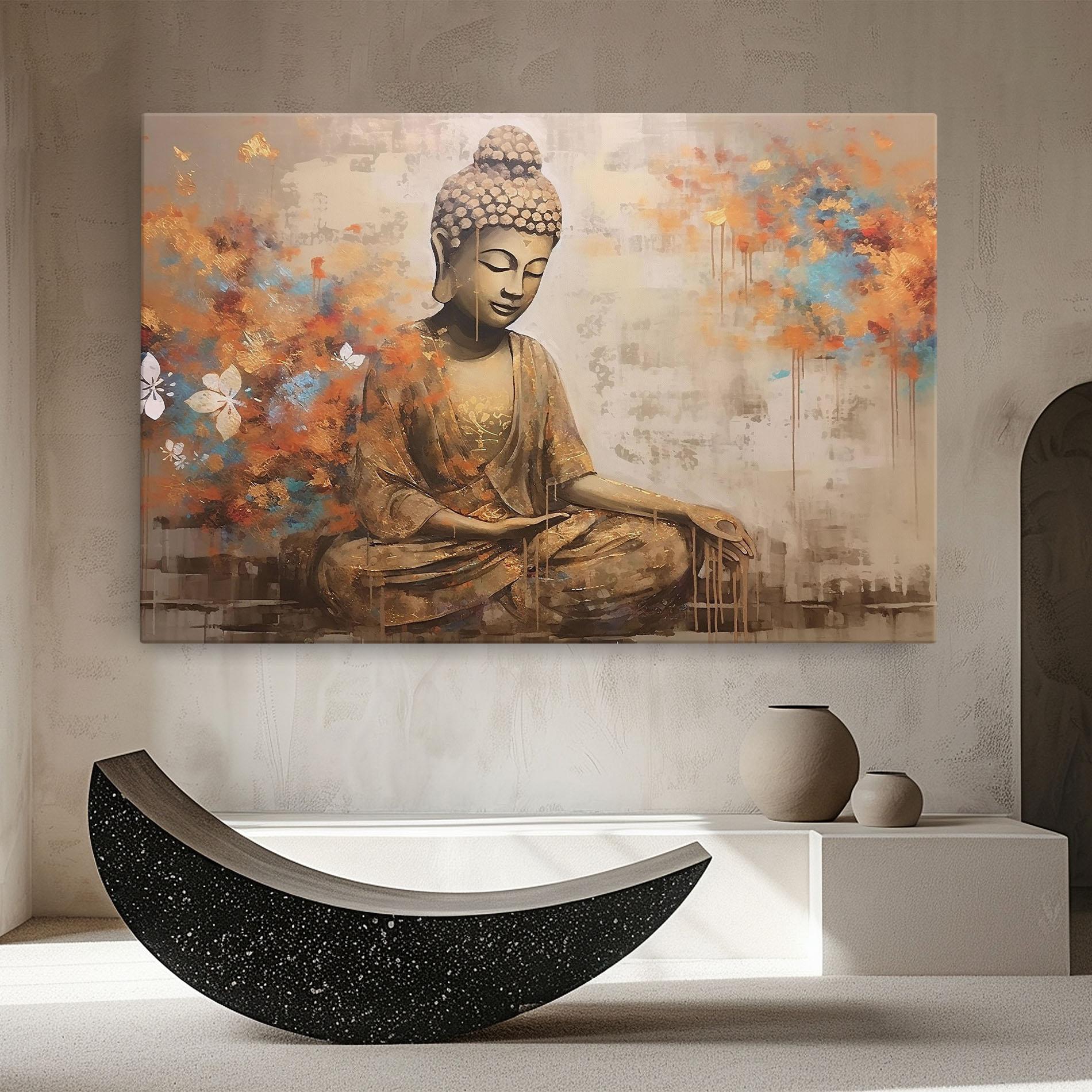 Vászonkép Buddha Cream Blue mockup 8