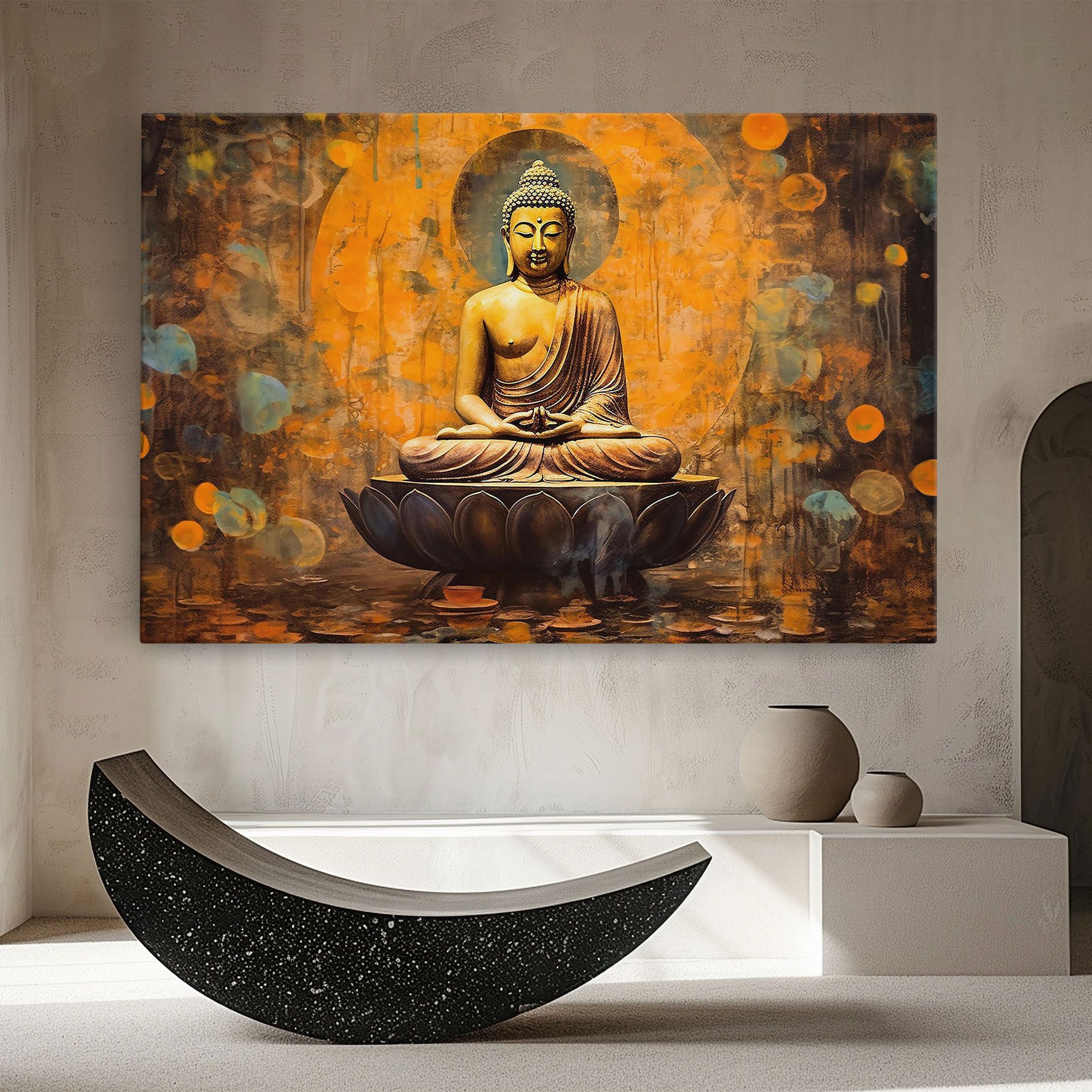 Buddha Floating Art mockup 8