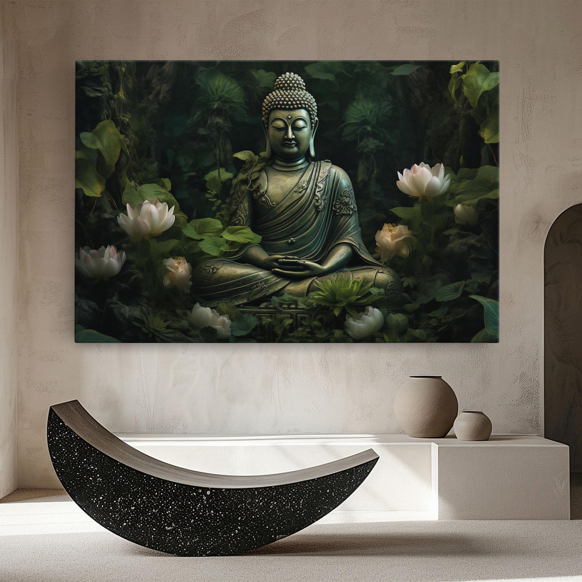 Vászonkép Buddha Lotus Flower mockup 8