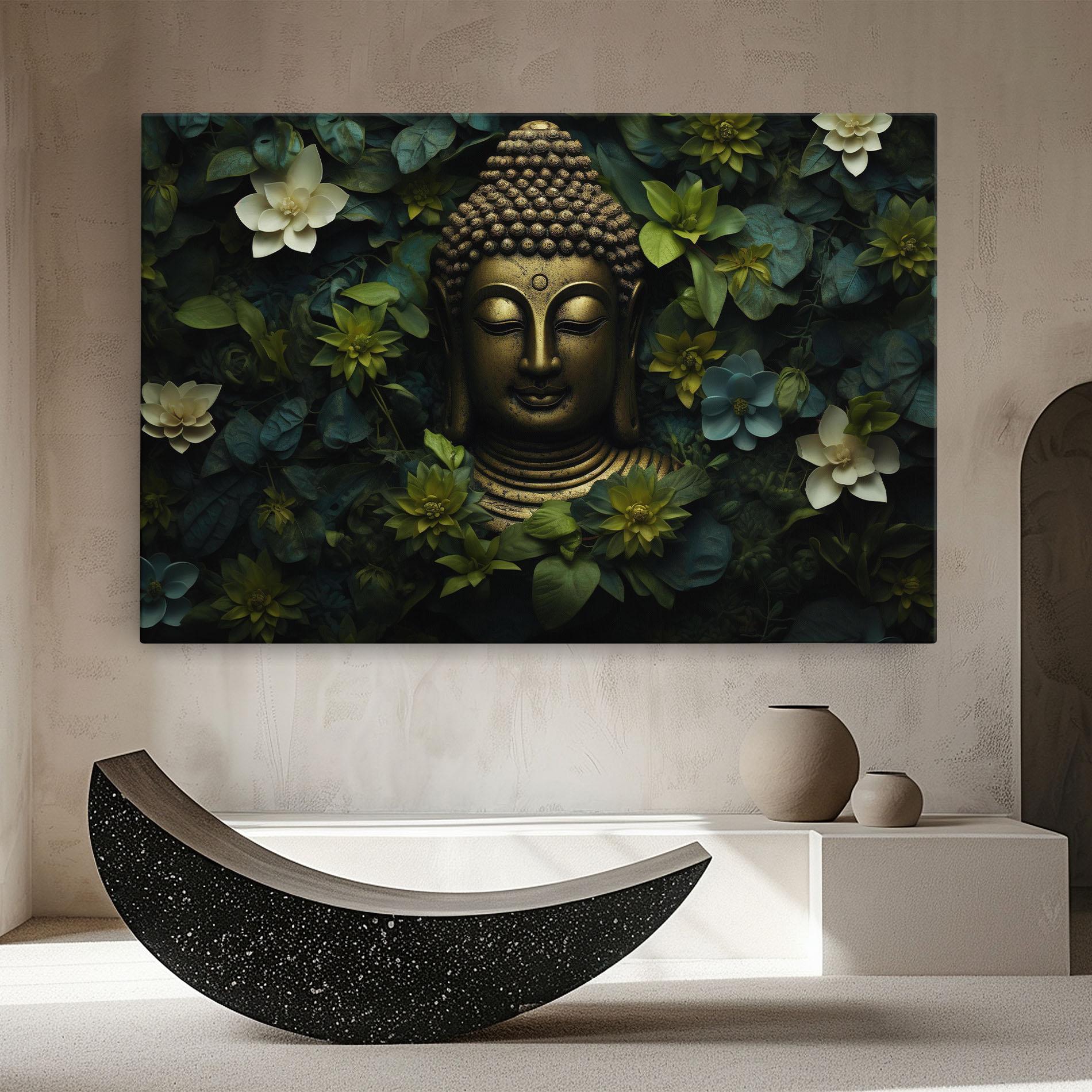 Vászonkép Lotus Flower Buddha mockup 8