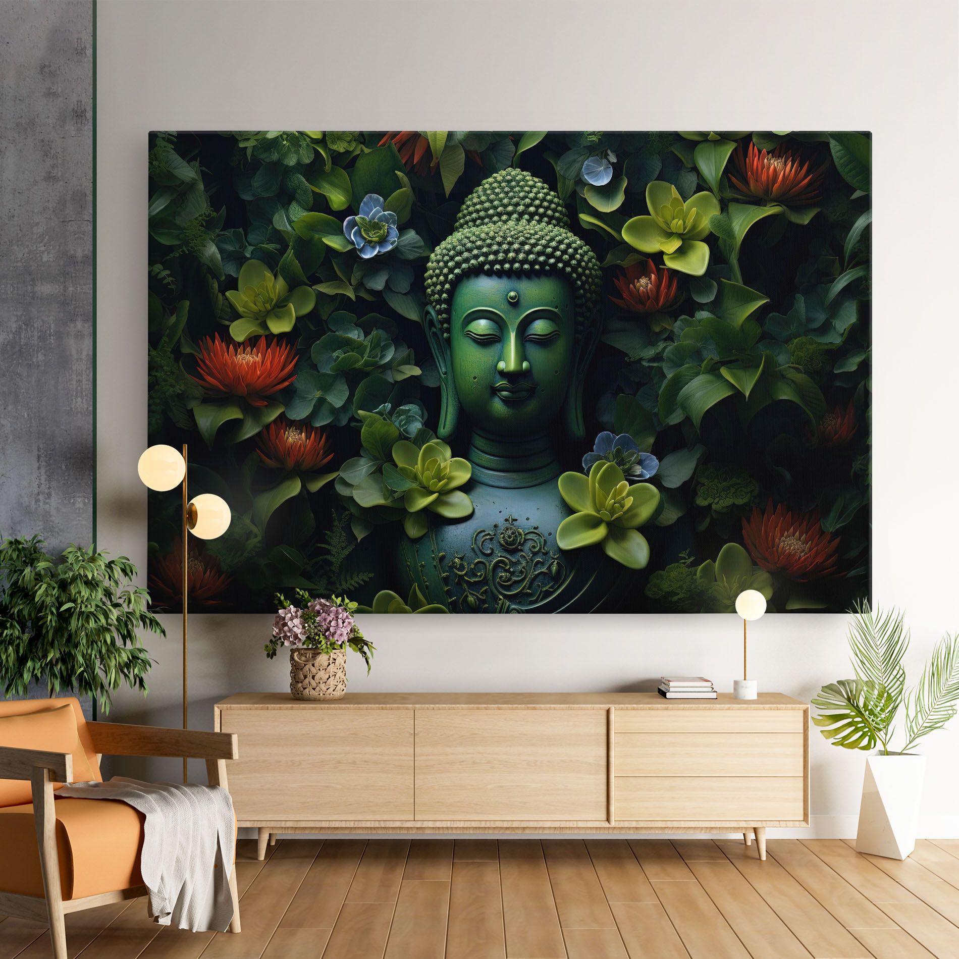 Blue Light Buddha mockup 9
