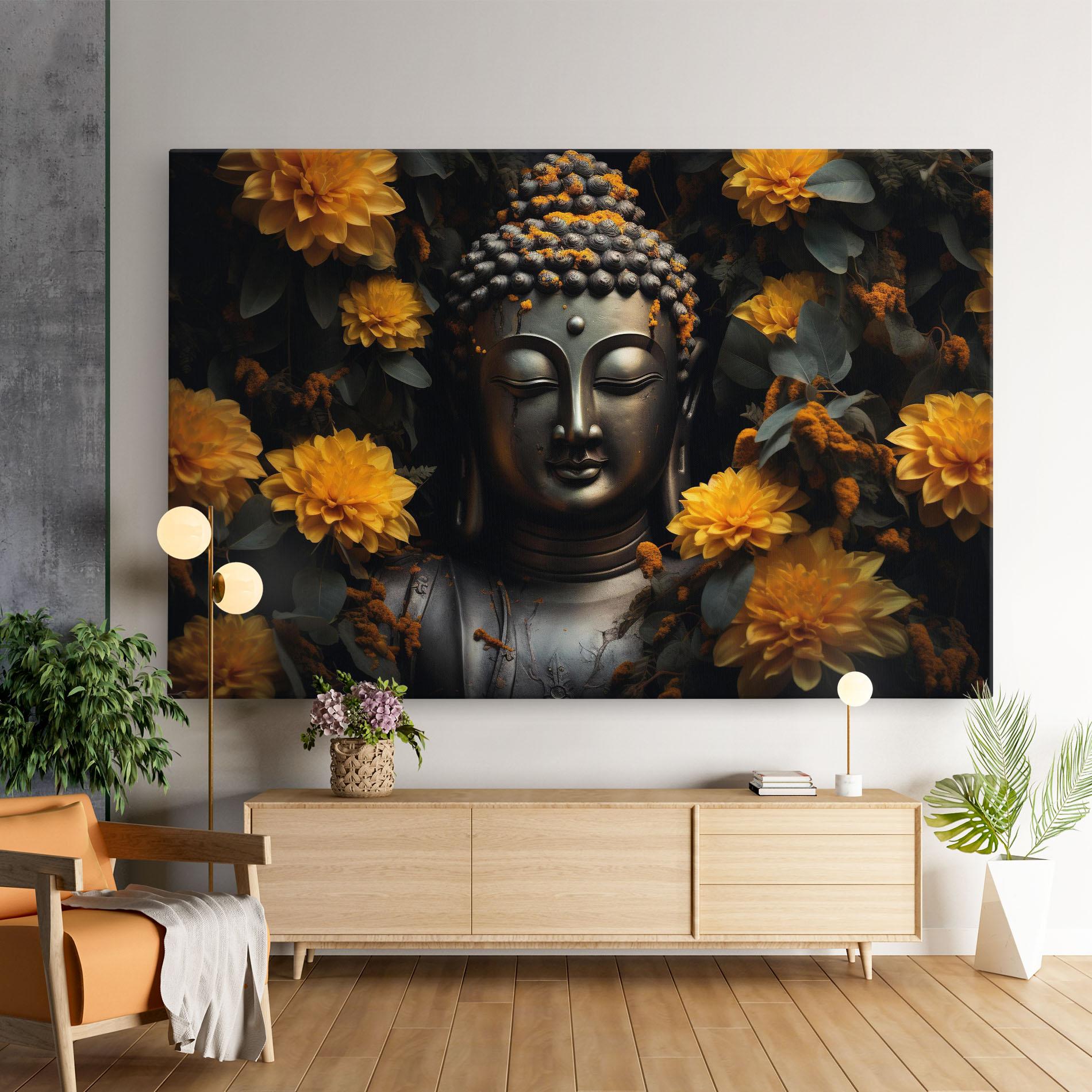 Vászonkép Buddha Peace Statue mockup 9