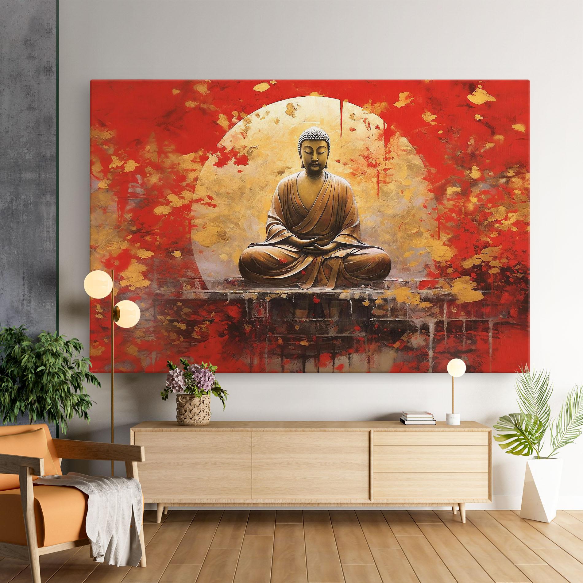 Vászonkép Gold Circle Buddha mockup 9
