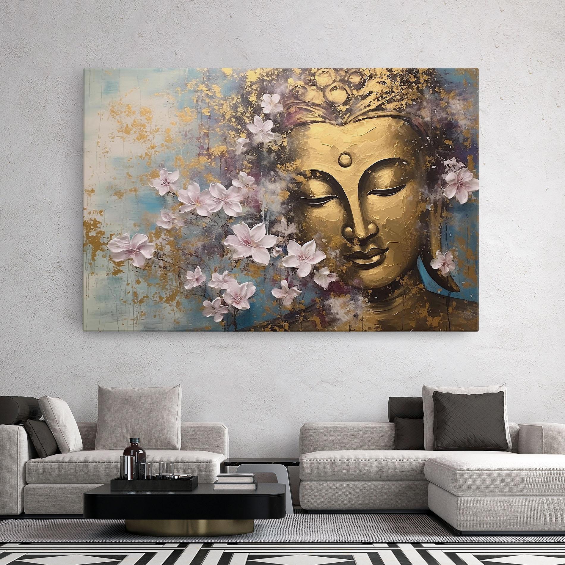 Vászonkép Abstract Buddha Plants mockup 2