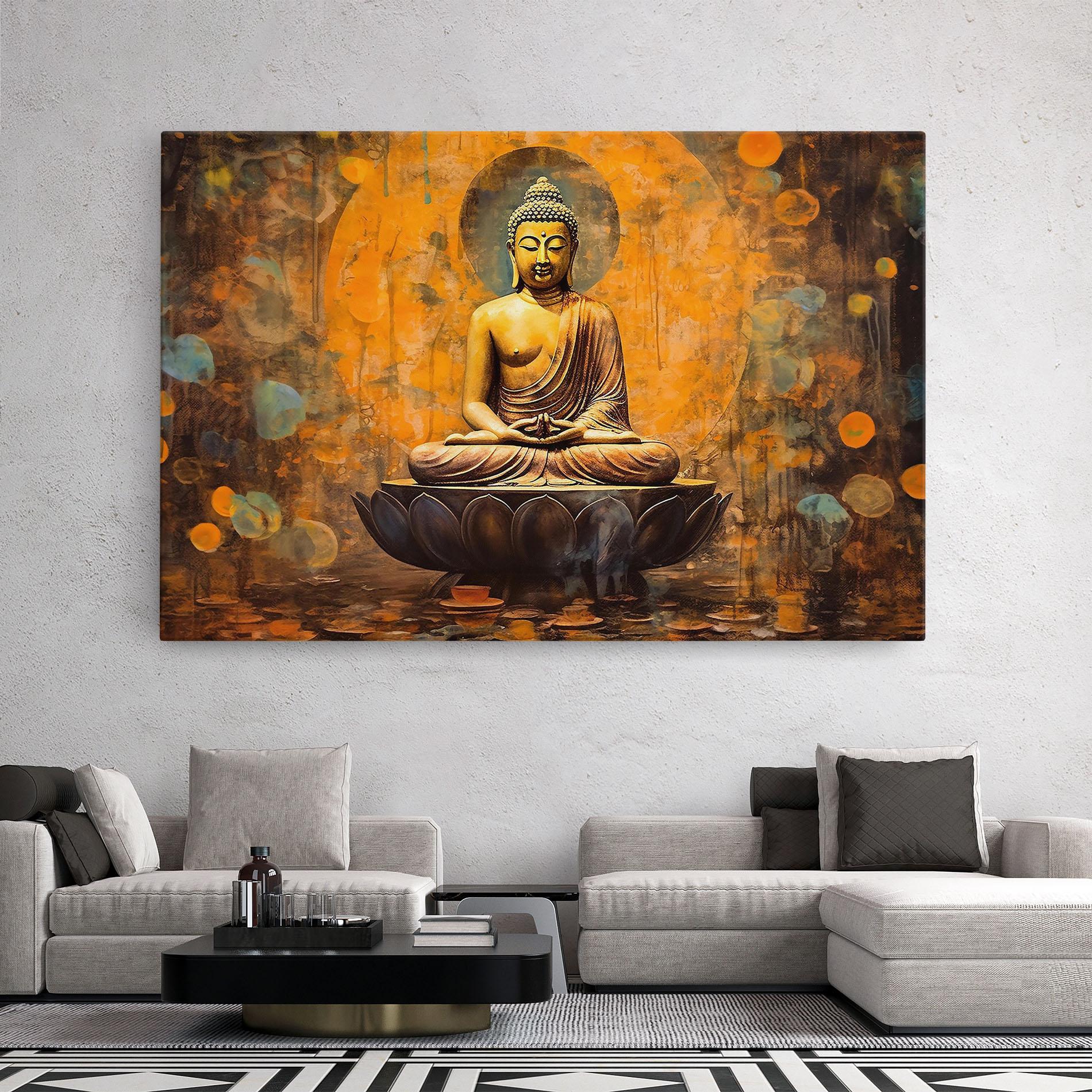 Vászonkép Buddha Floating Art mockup 2